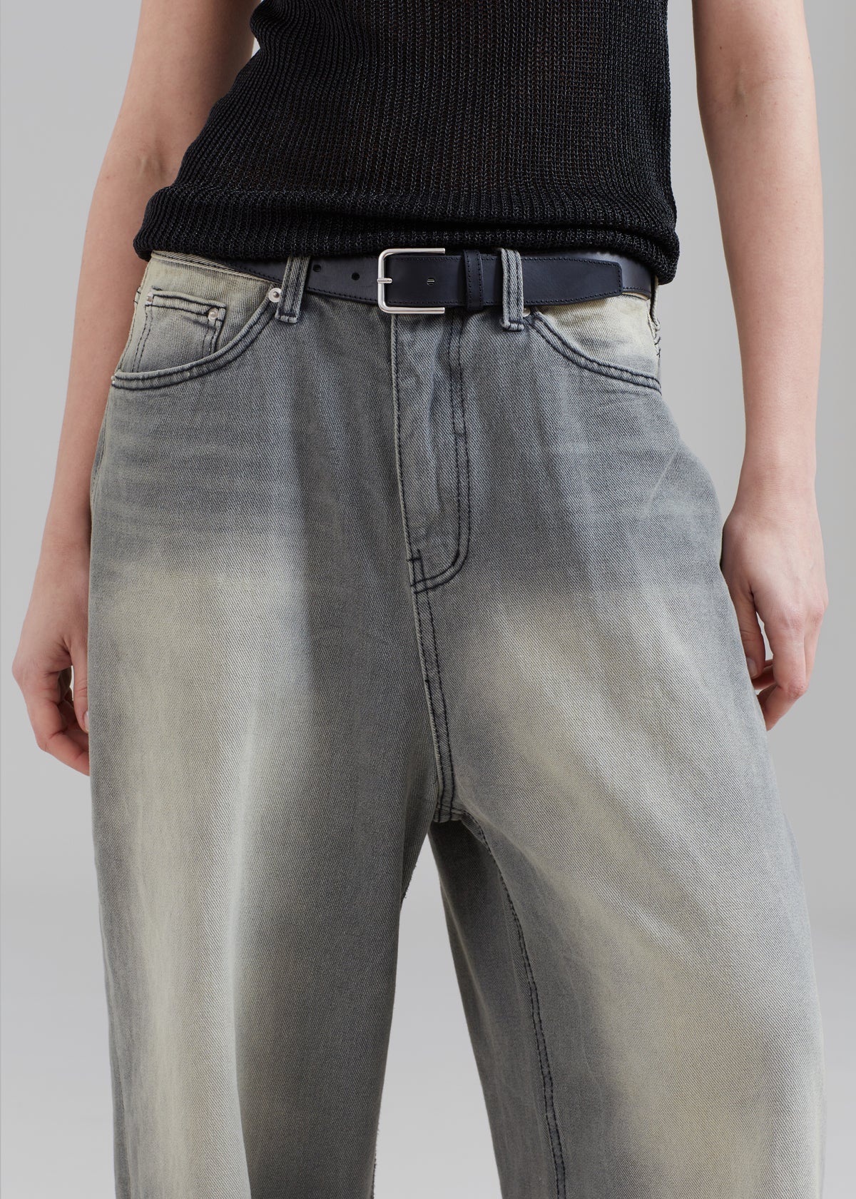 Kane Wide Jeans - Grey Wash - 6