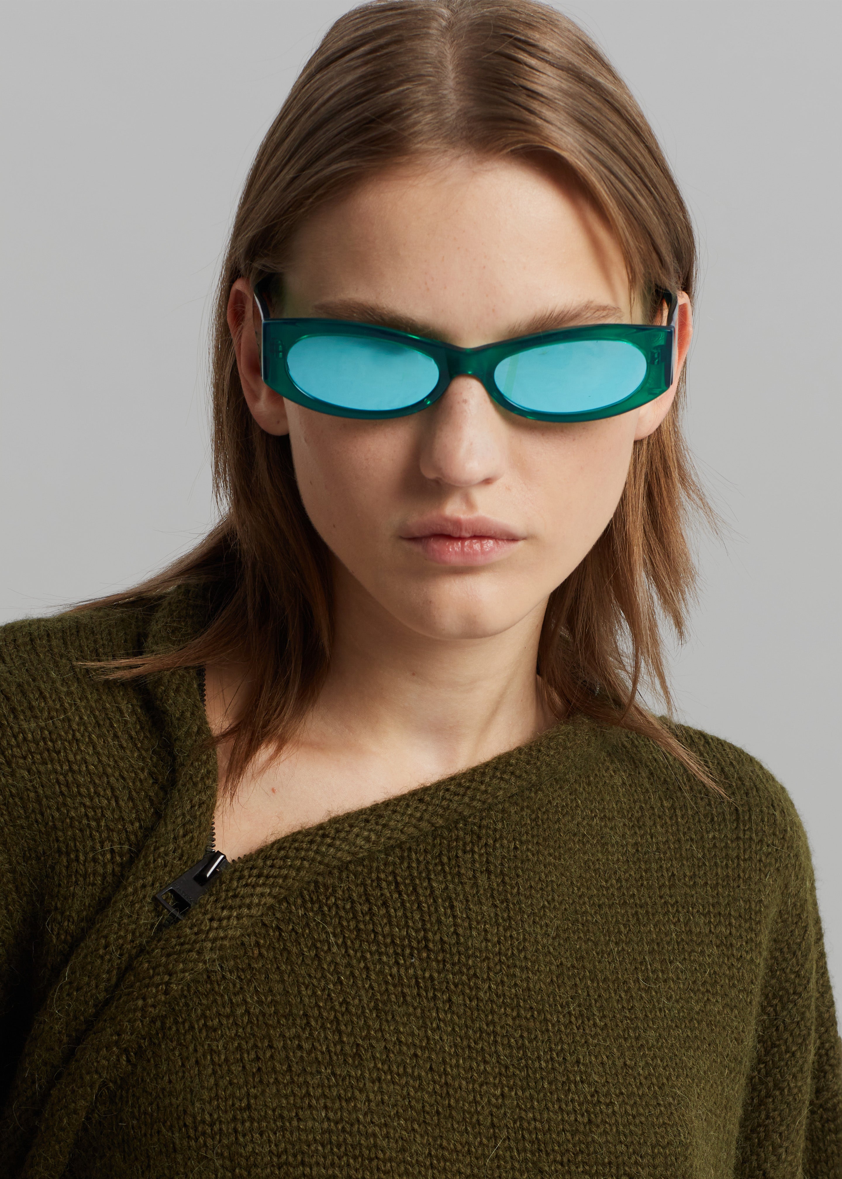 Karen Wazen Ciara Sunglasses - Green Tea - 3