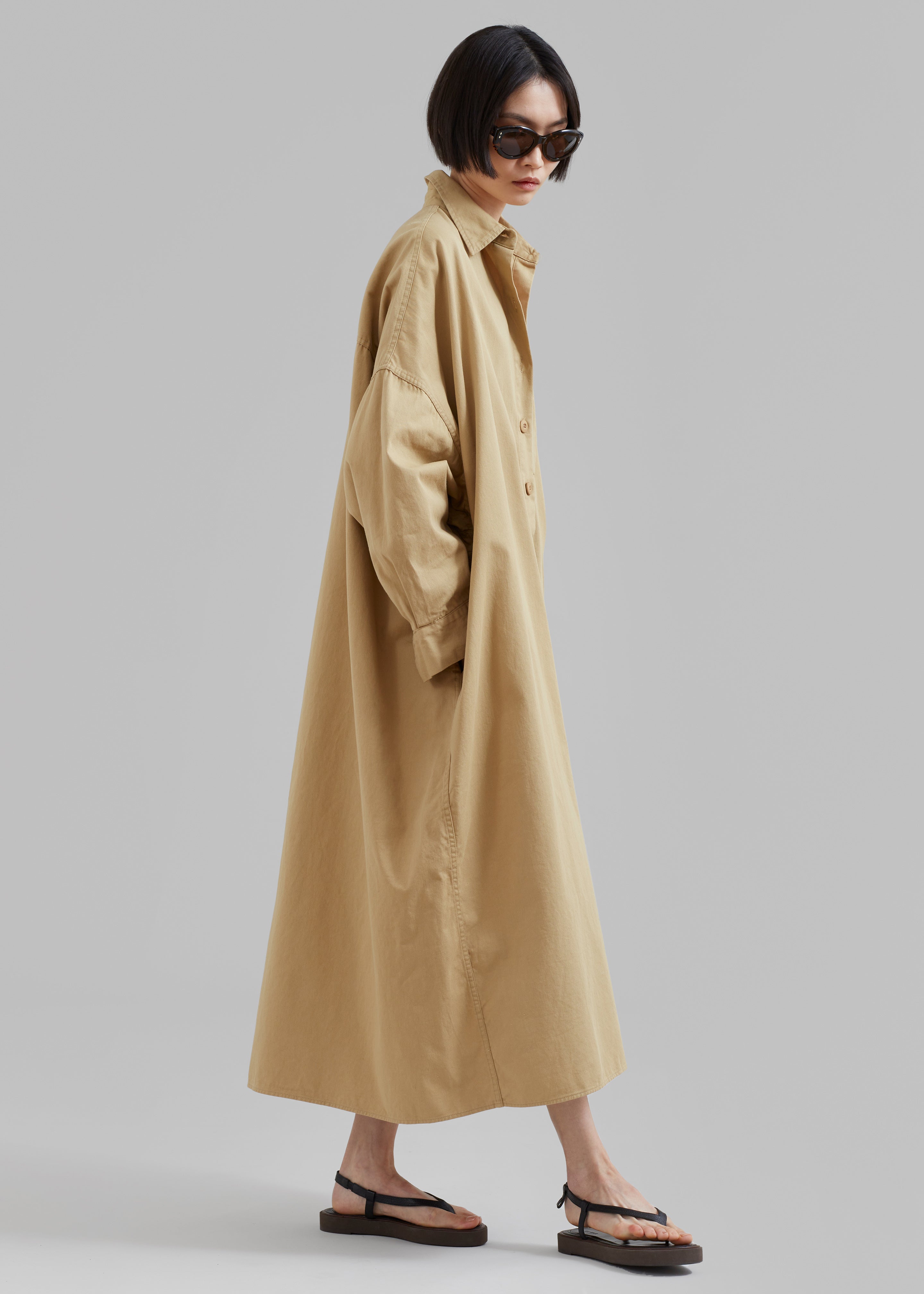 Kason Oversized Shirt Dress - Sahara - 6