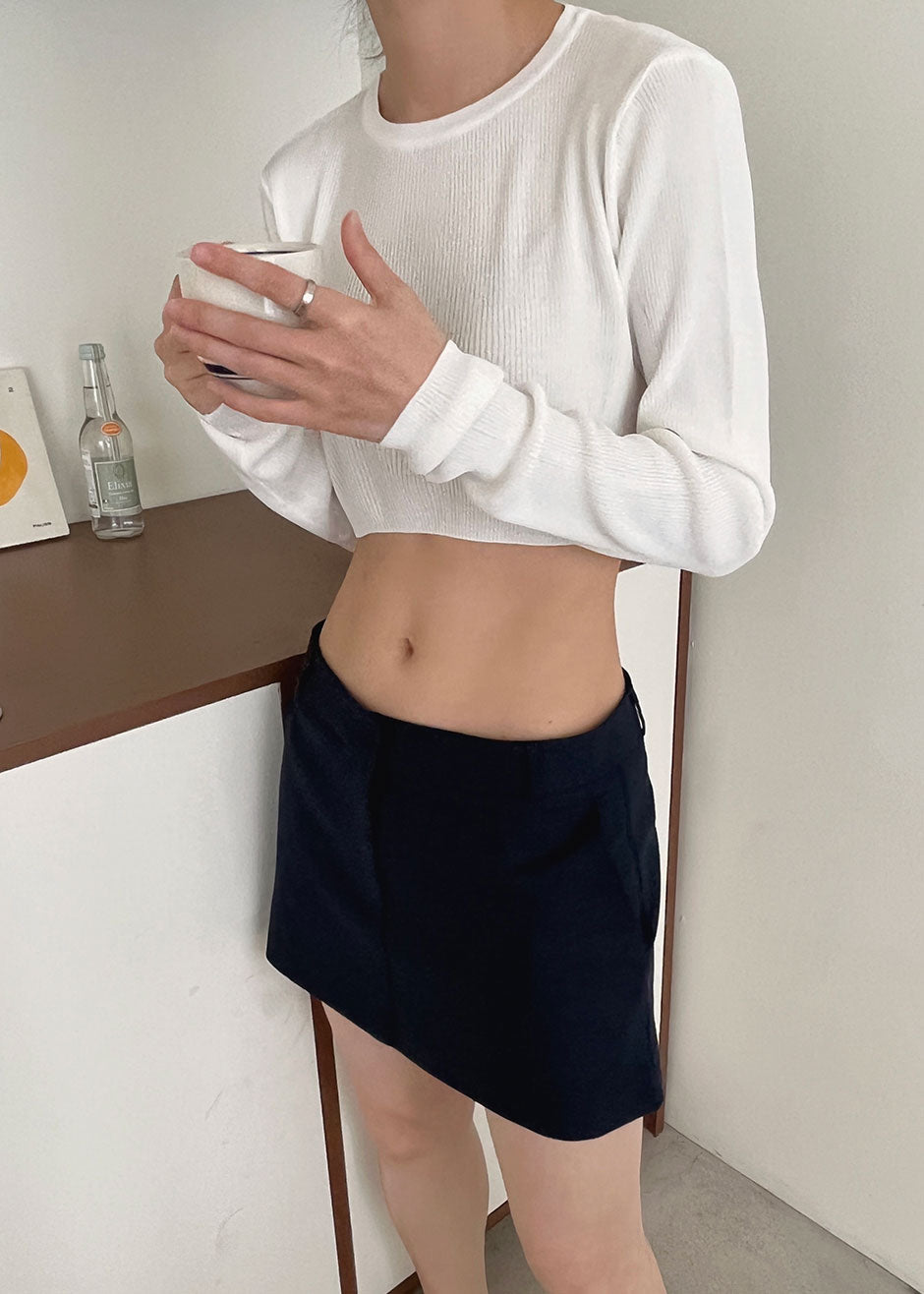 Kaz Cropped Knit Top - White - 3