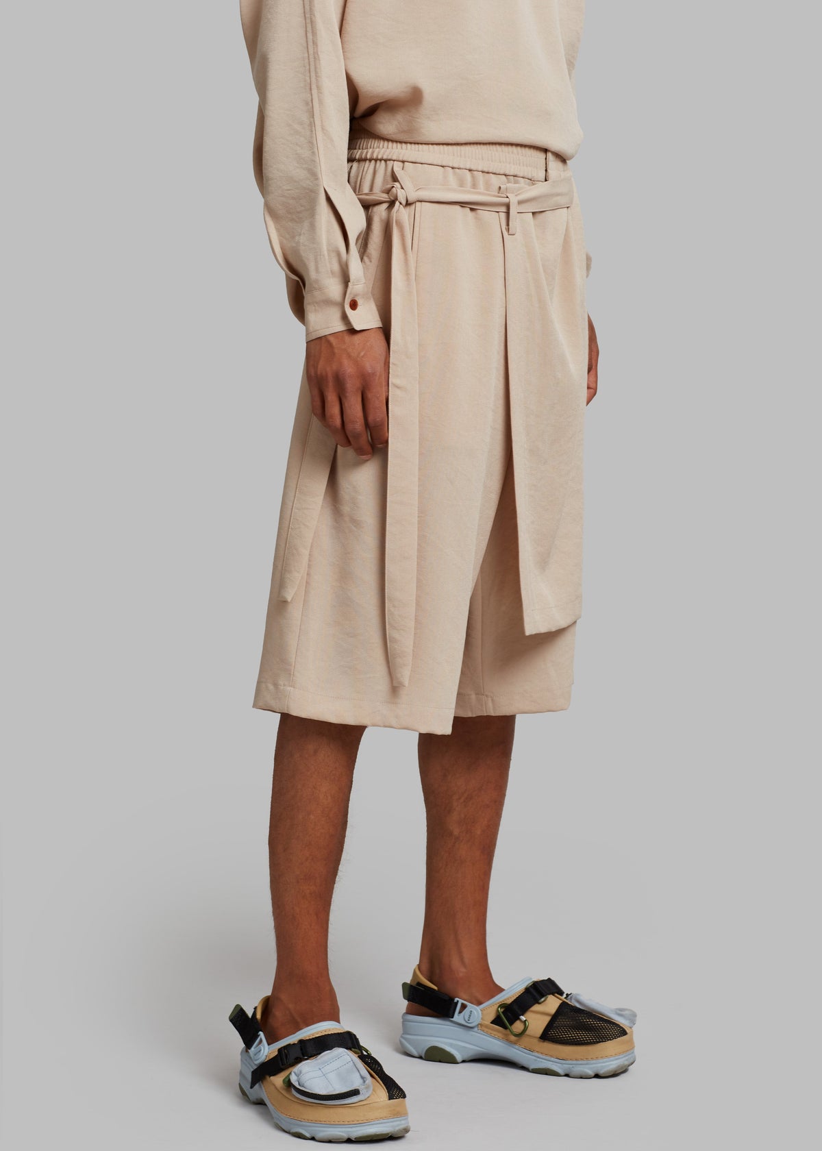 Keanu Light Wrap Shorts - Natural - 3