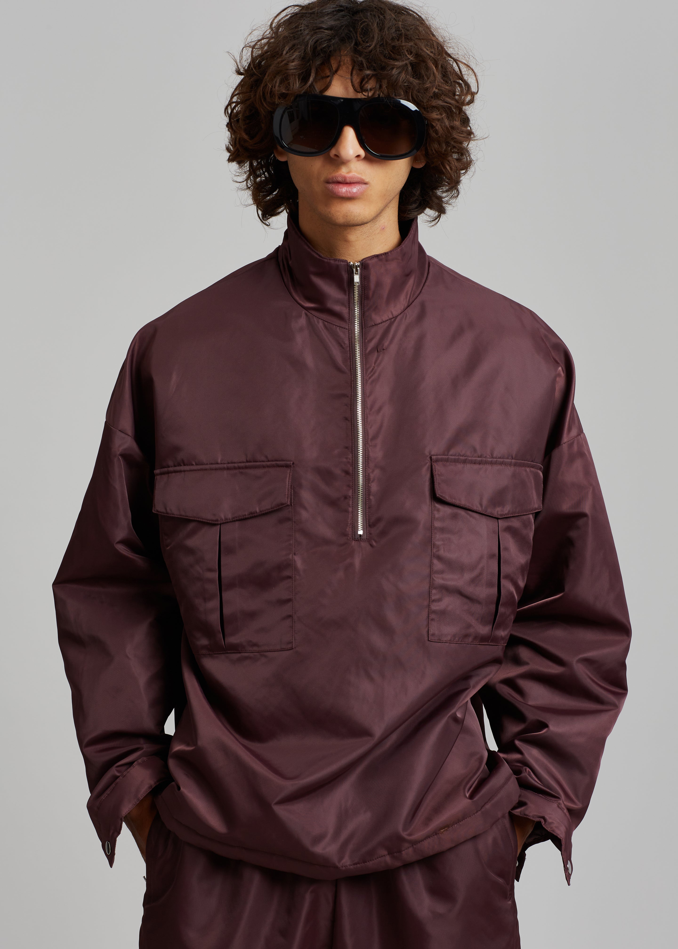 Kevin Anorak Jacket - Burgundy – Frankie Shop Europe