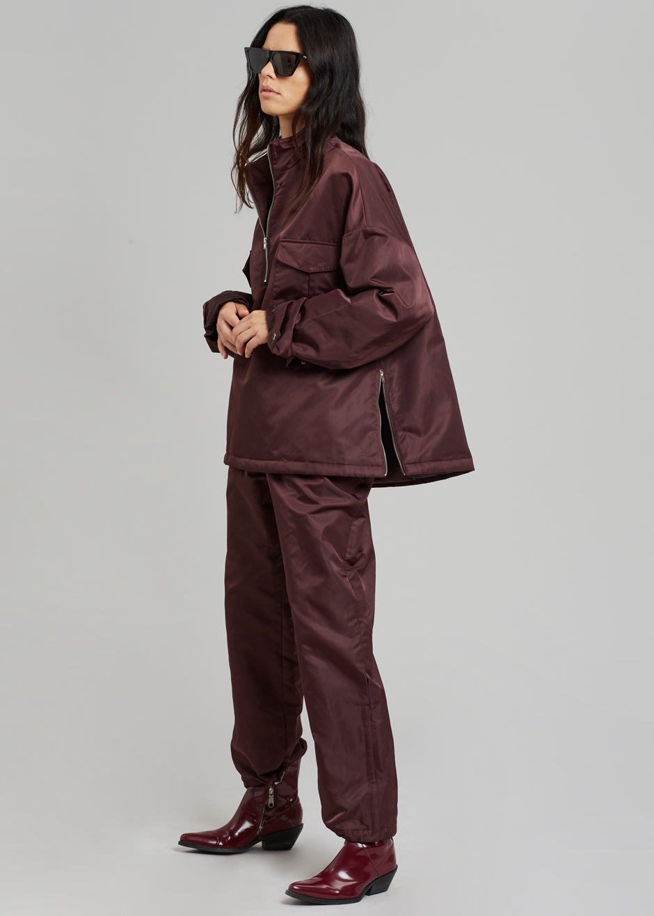 Kevin Anorak Jacket - Burgundy - 1