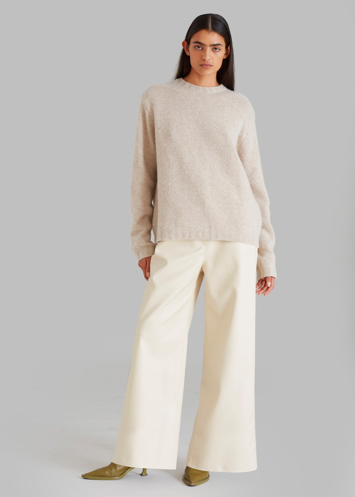 Kira Wide Pants - Beige - 5