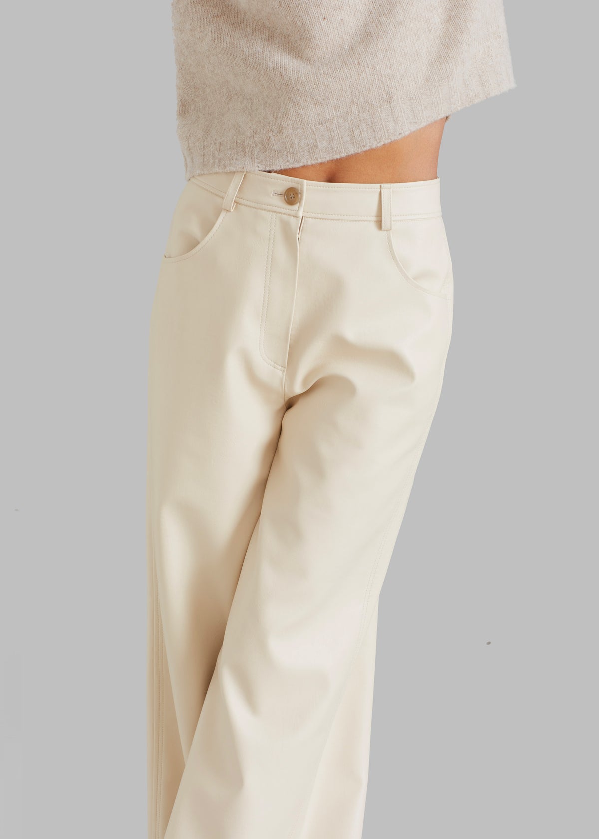 Kira Wide Pants - Beige - 6