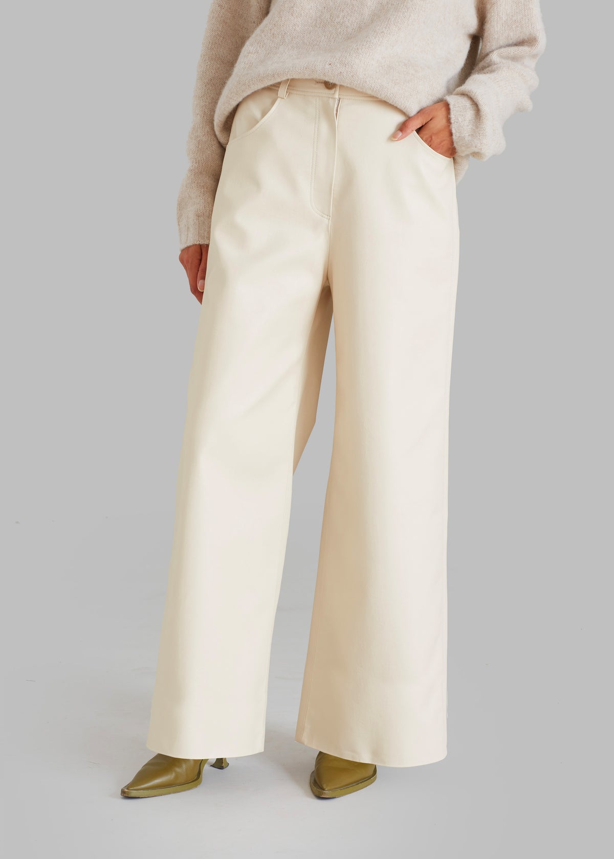 Kira Wide Pants - Beige - 2