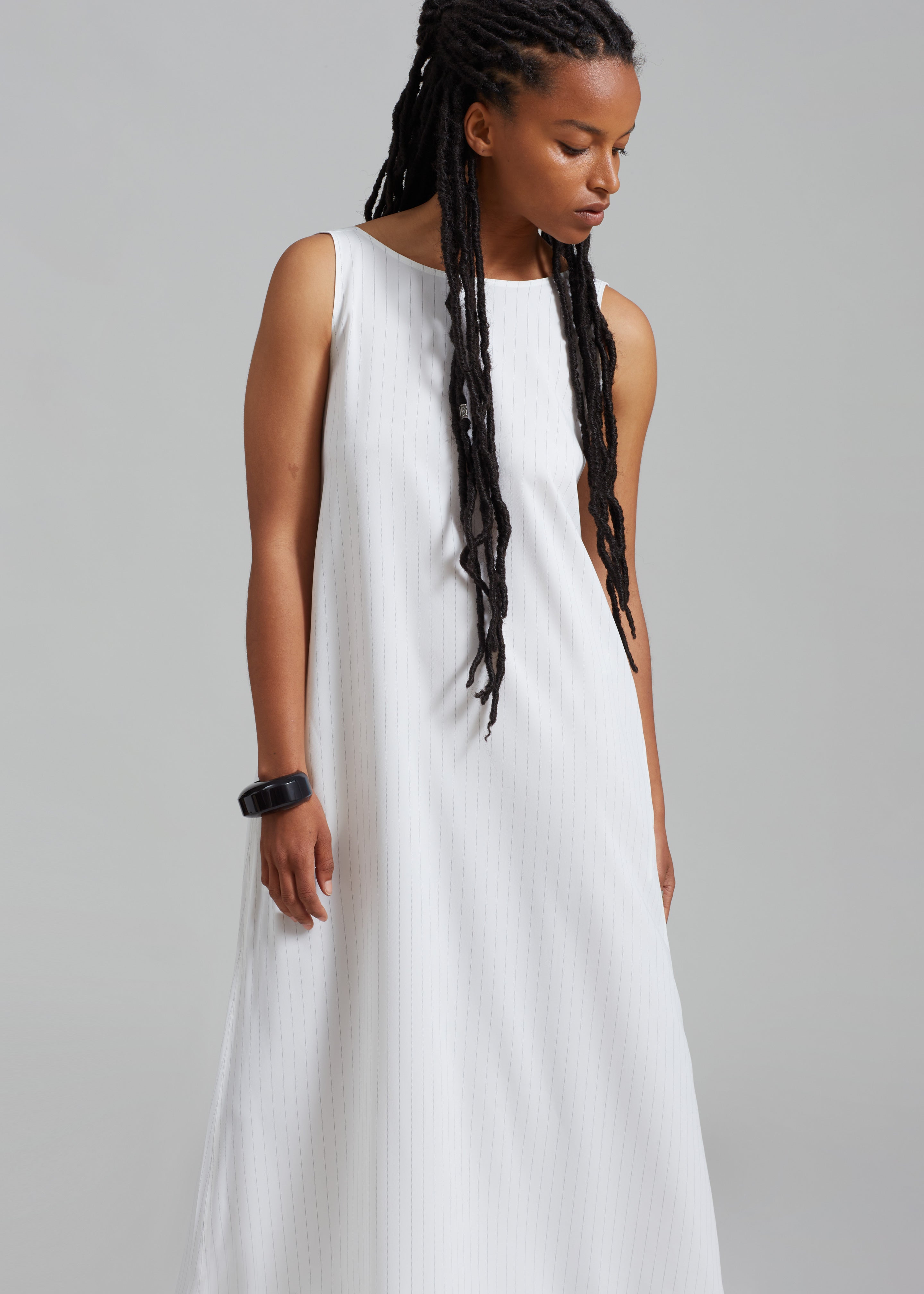 Pinstripe maxi dress hotsell