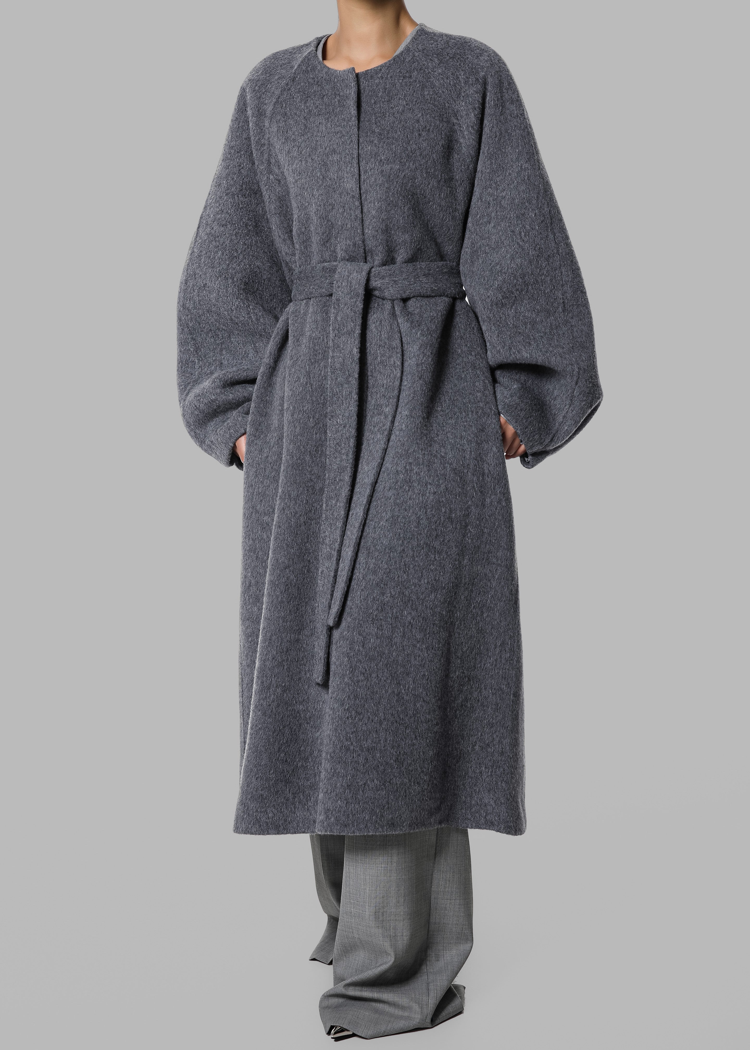 Leon Wool Coat - Grey - 7