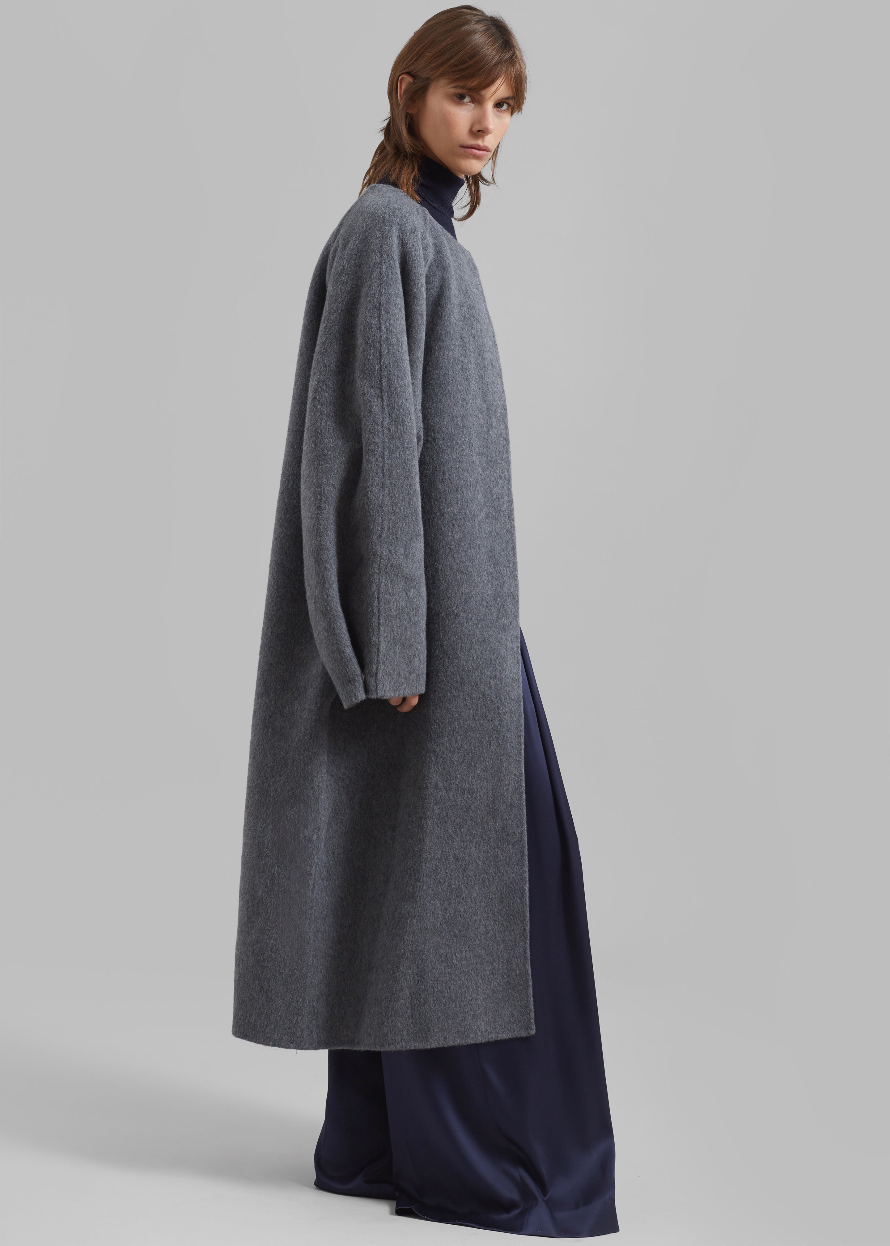 Leon Wool Coat - Grey - 9