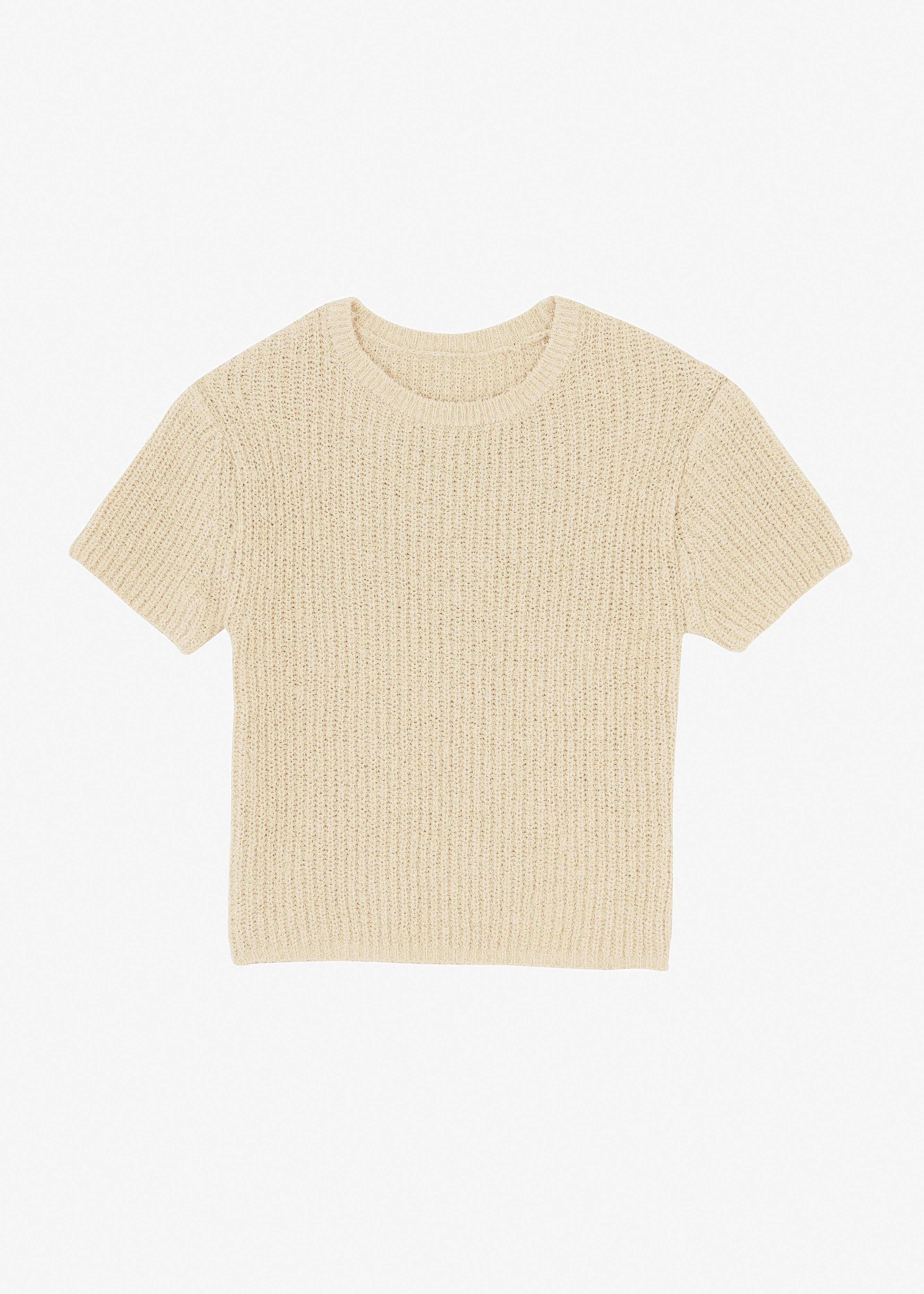 Lexie Knit Cropped Top - Beige