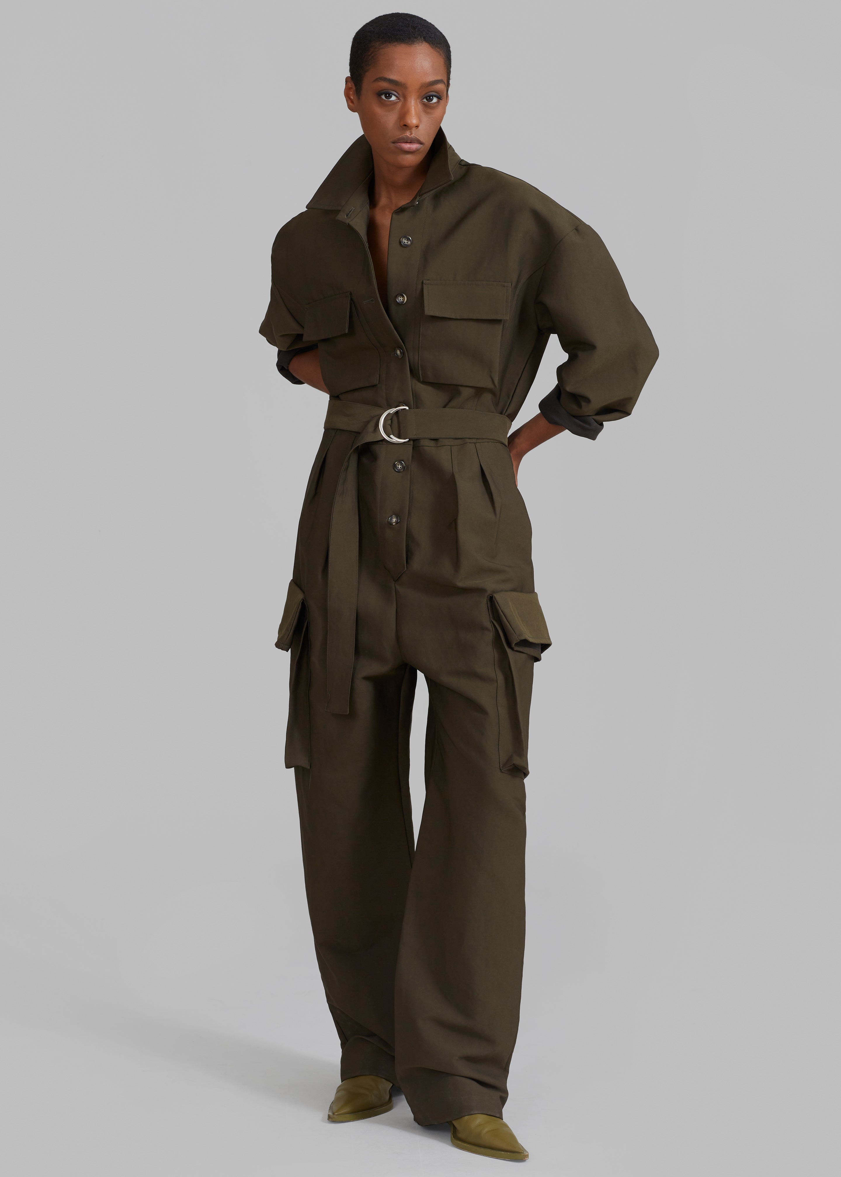 Linda Jumpsuit - Dark Olive - 7