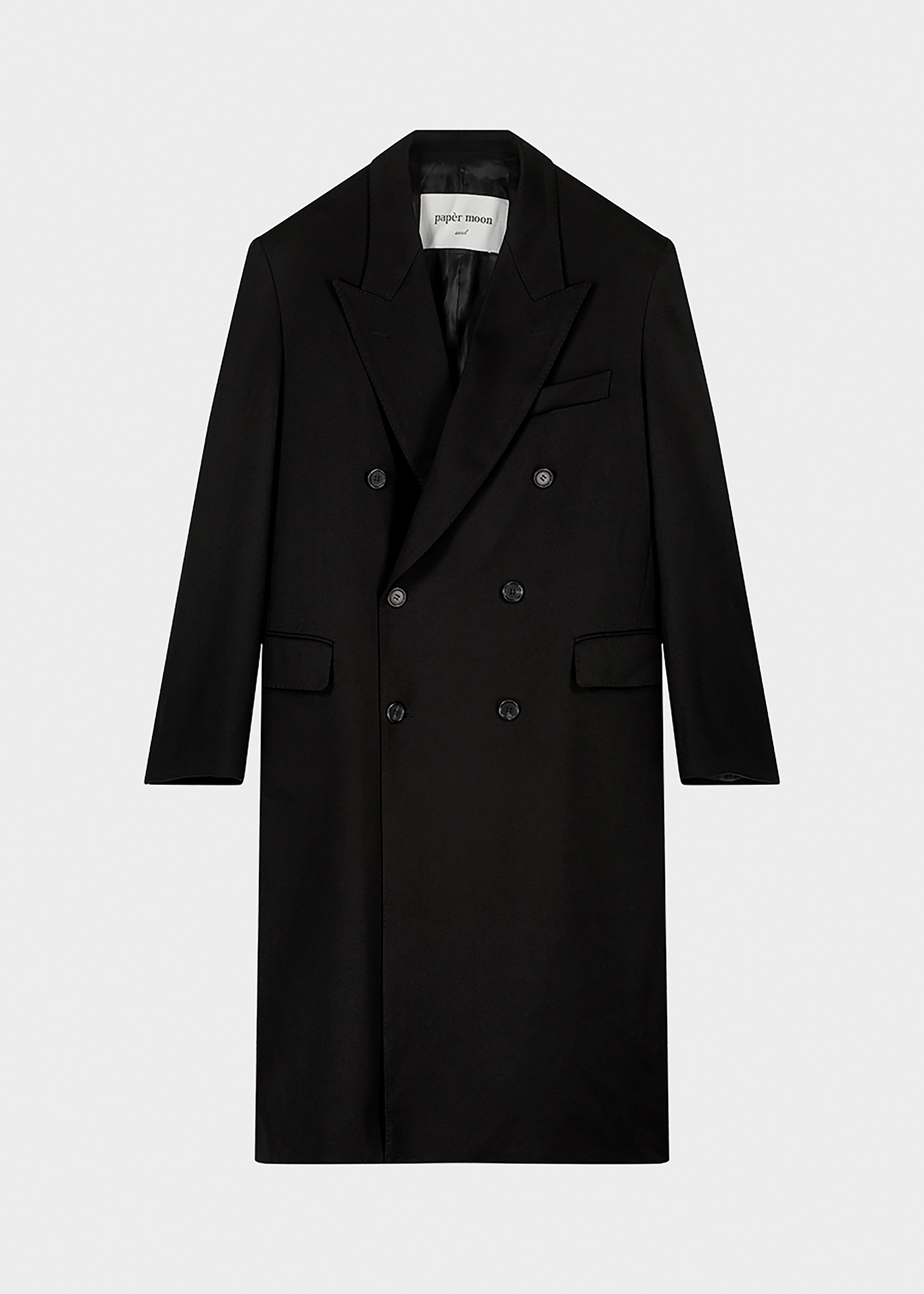 London Double Breasted Coat - Black - 12