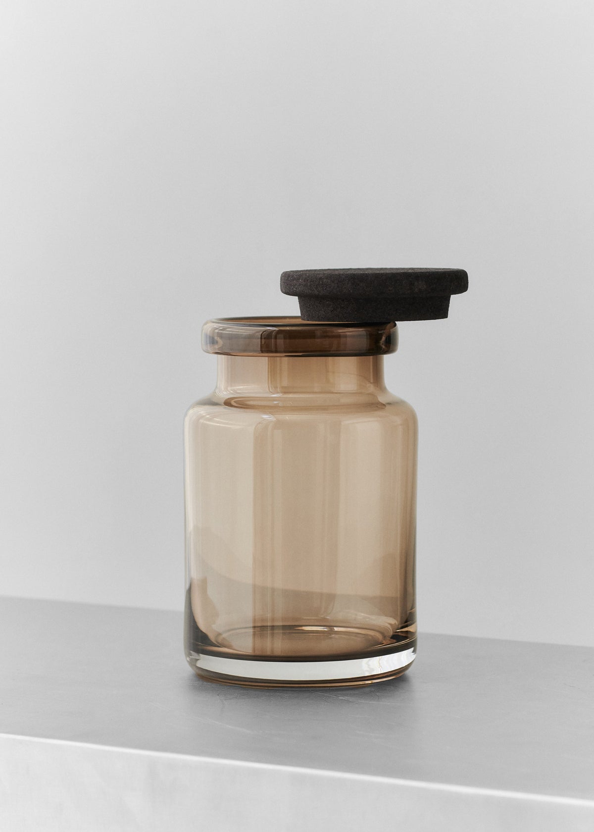 Louise Roe Viggo Glass Container - Smoke - 2