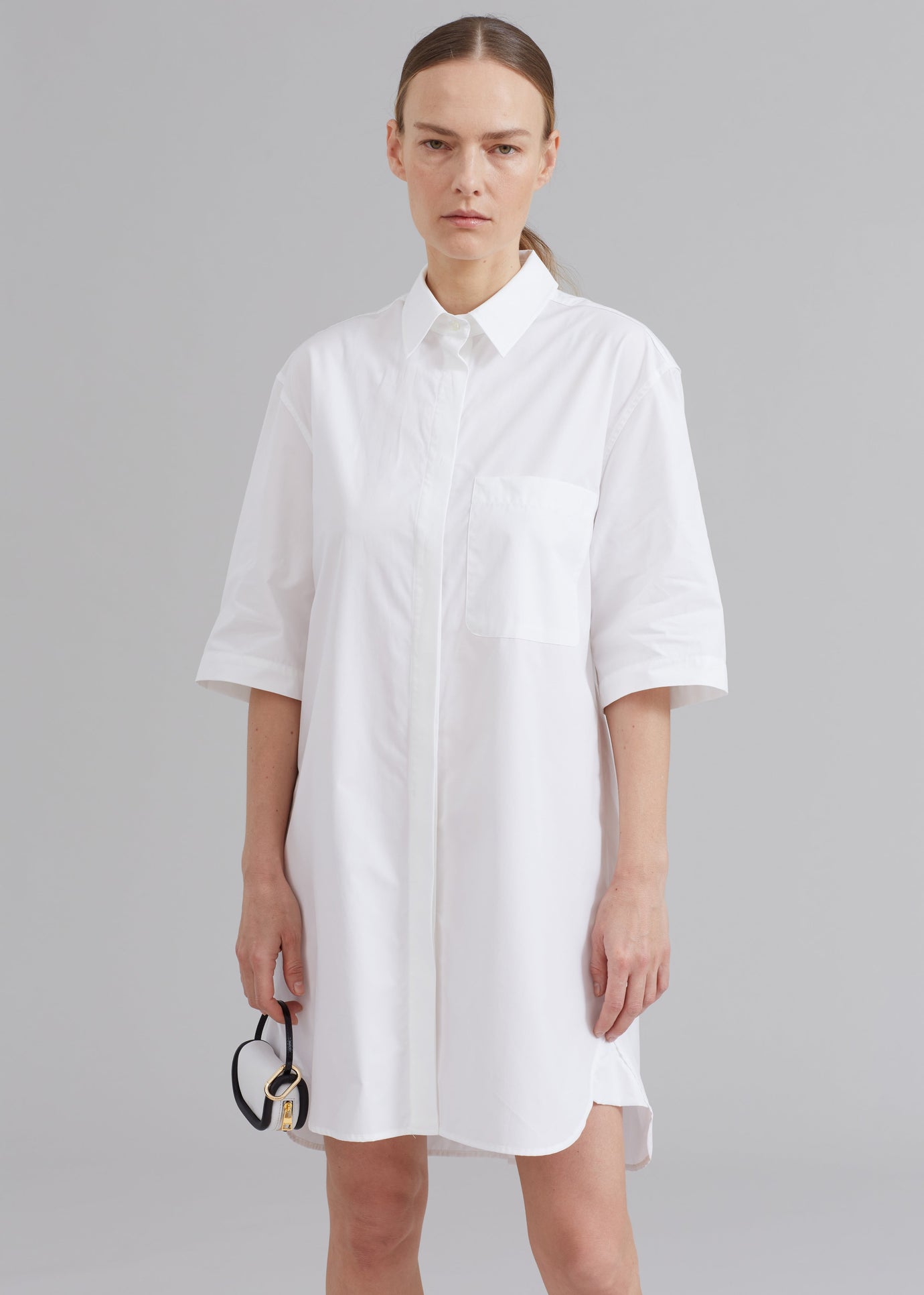 Loulou Studio Evora Shirt Dress - White