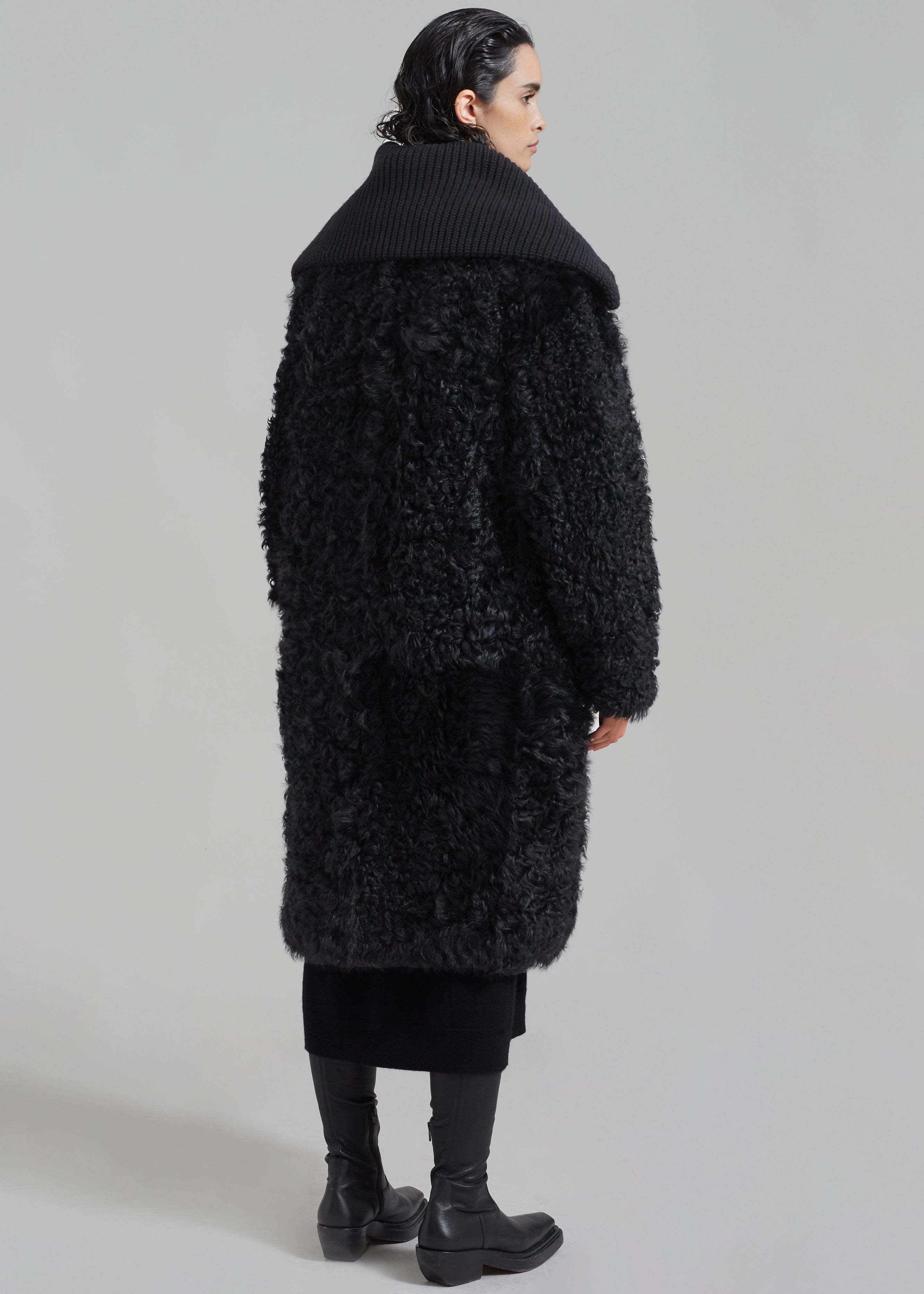 Loulou Studio Orso Fur Coat - Black - 6