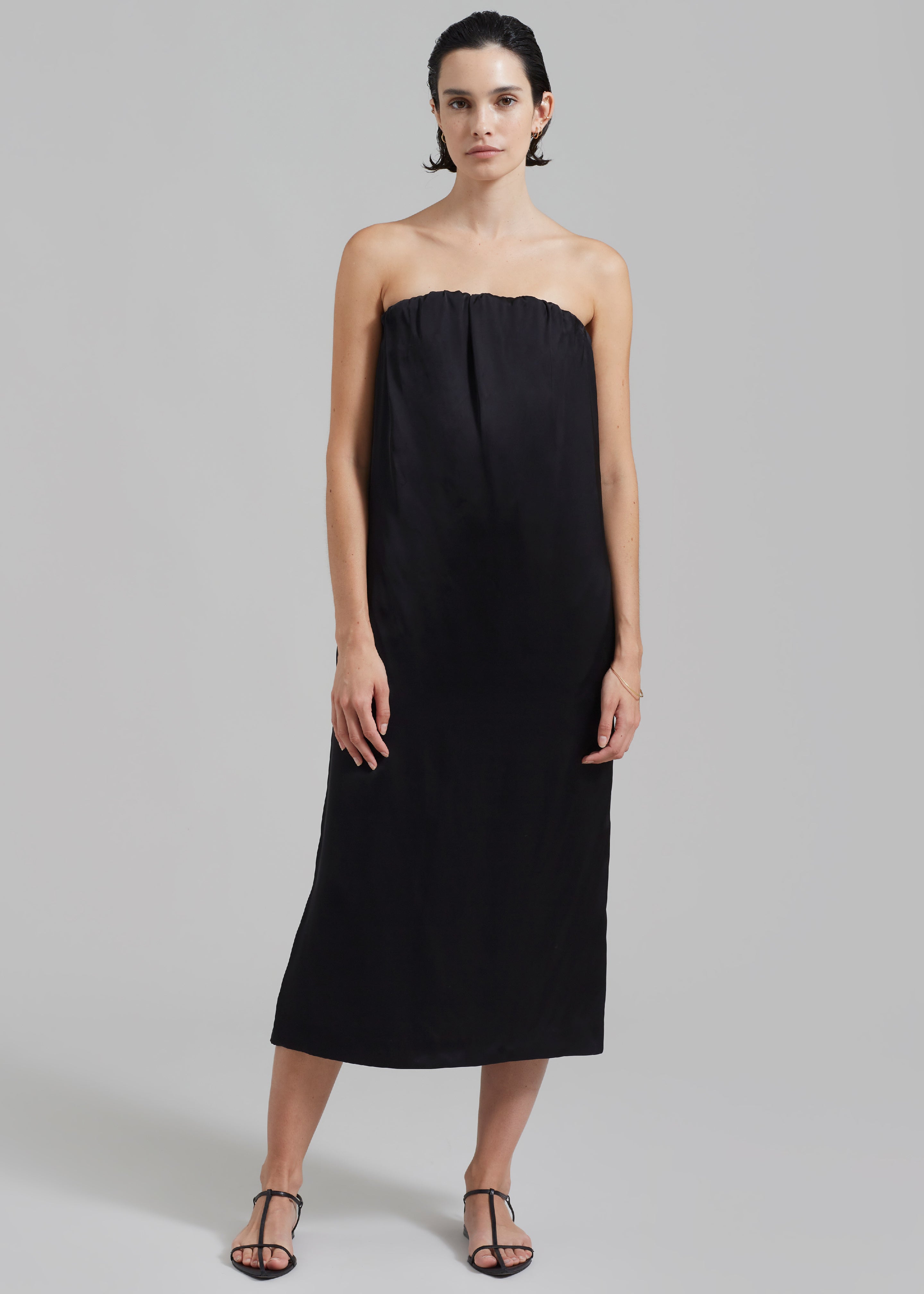 Loulou Studio Siple Long Dress - Black - 4
