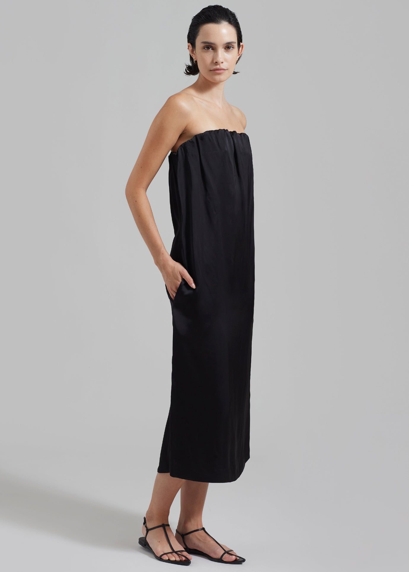Loulou Studio Siple Long Dress - Black