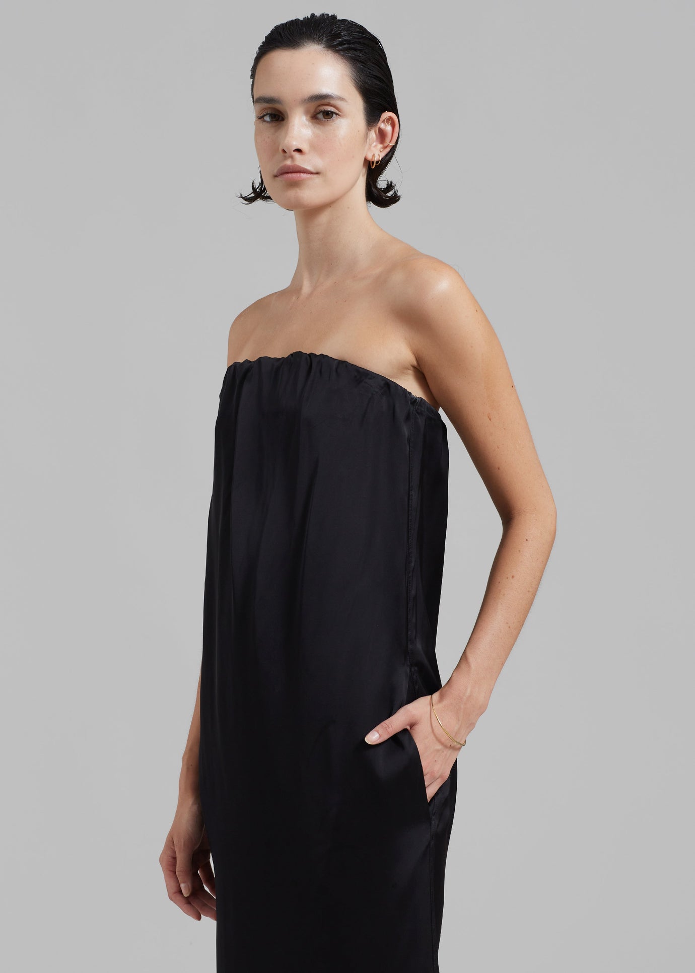 Loulou Studio Siple Long Dress - Black - 1