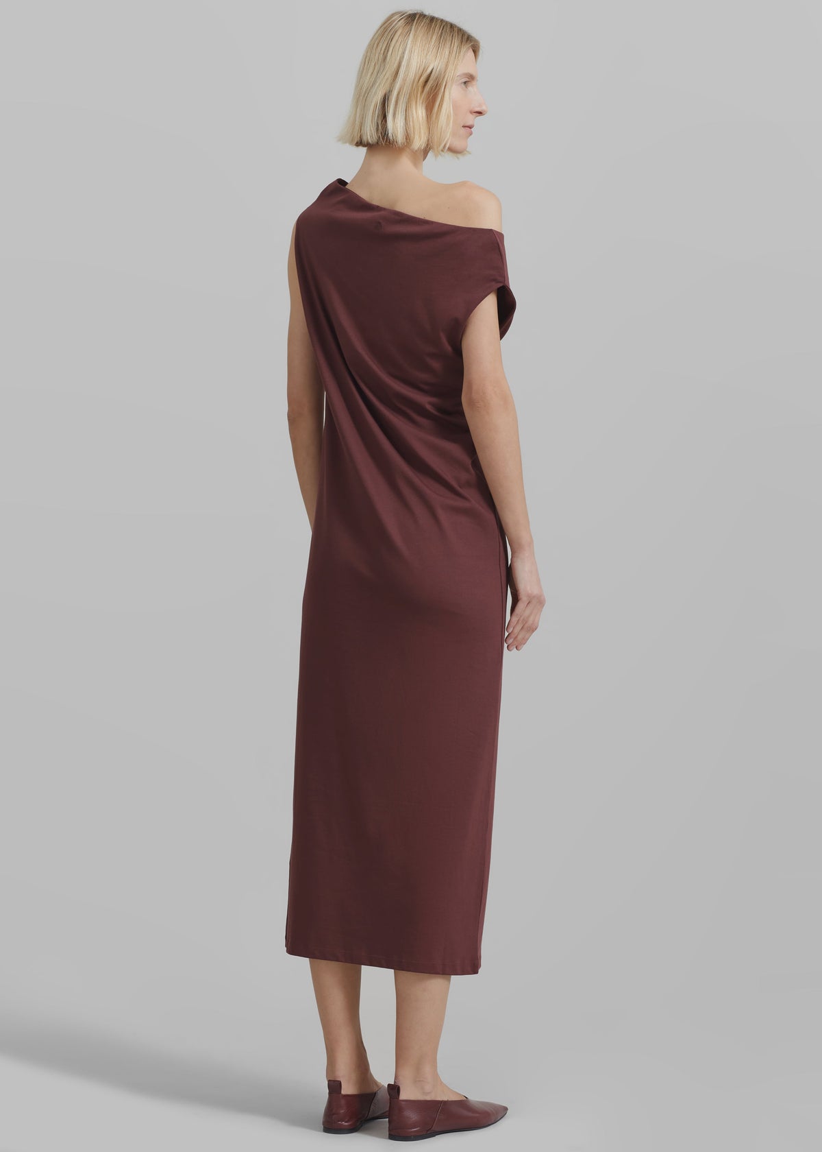 Loulou Studio Martial Off Shoulder Dress - Midnight Bordeaux - 8