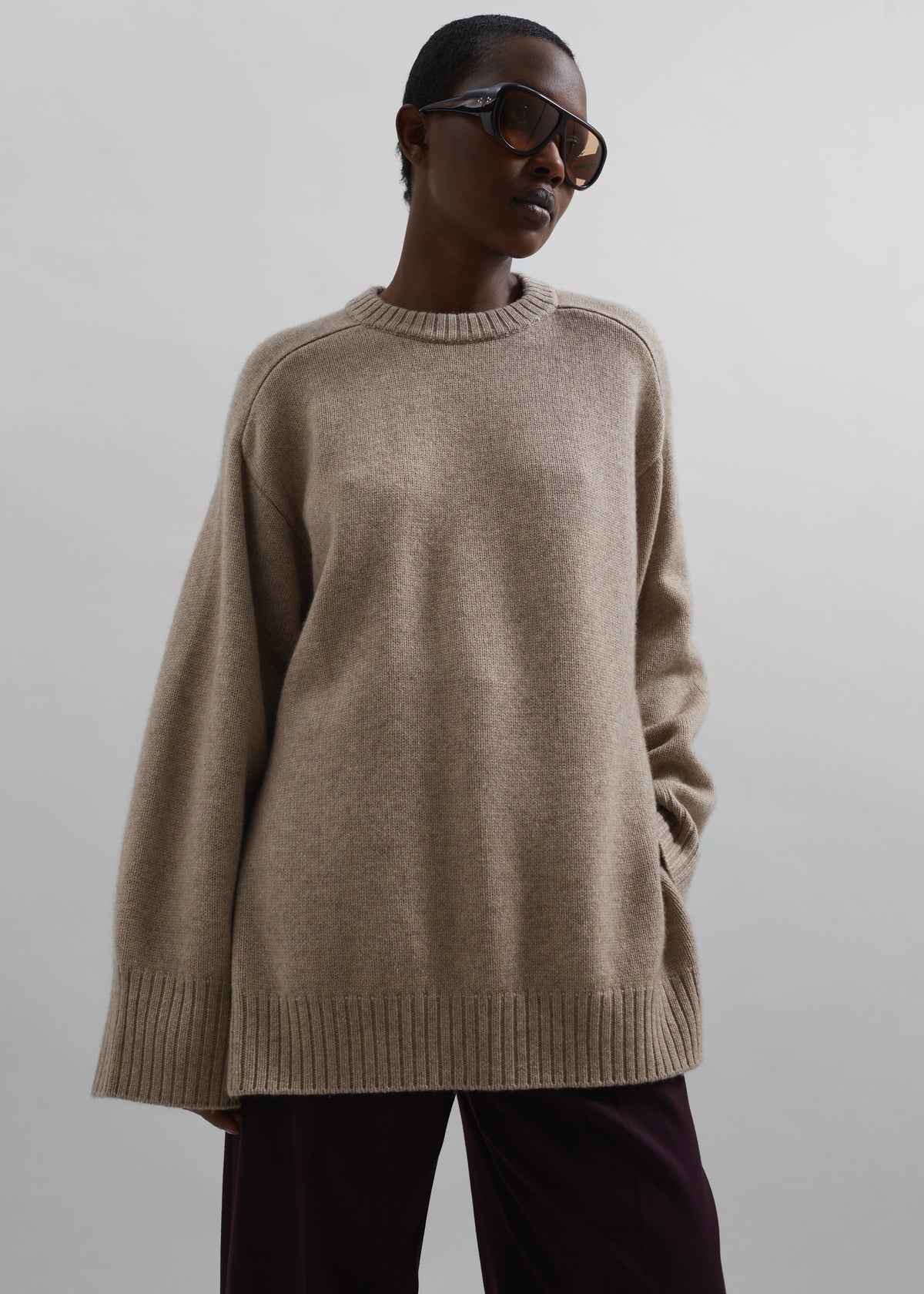 Loulou Studio Safi Sweater - Beige Melange - 2