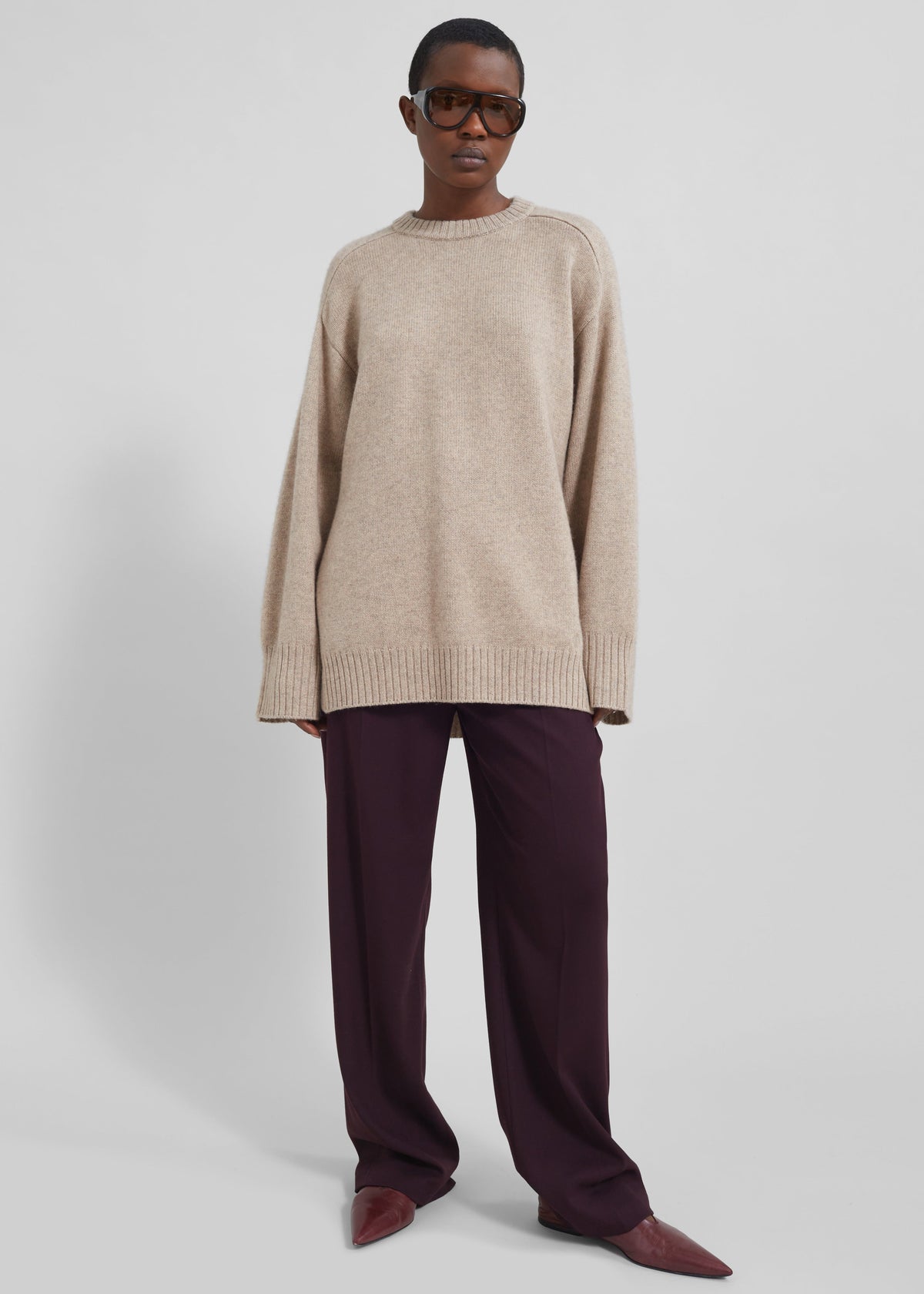 Loulou Studio Safi Sweater - Beige Melange - 4