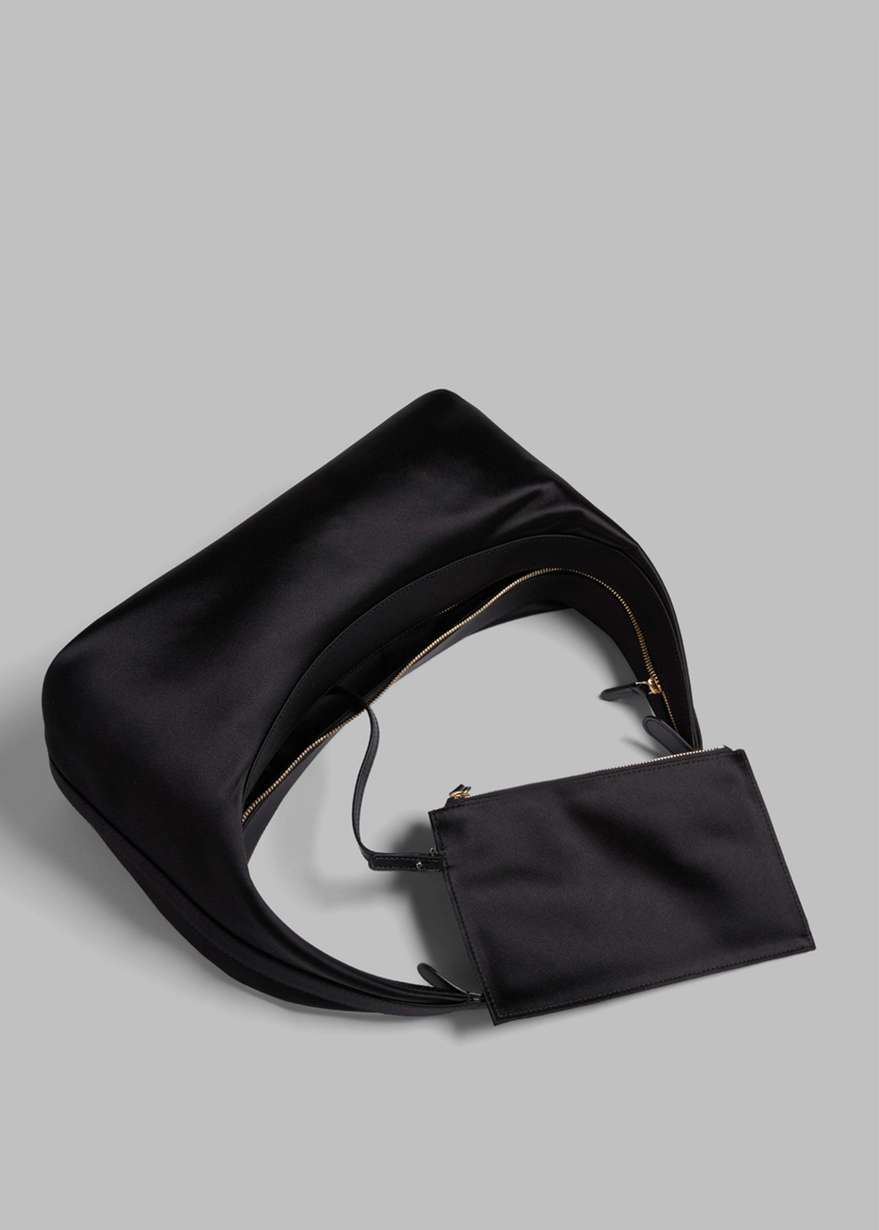 Loulou Studio Tania Satin Shoulder Bag - Black - 7