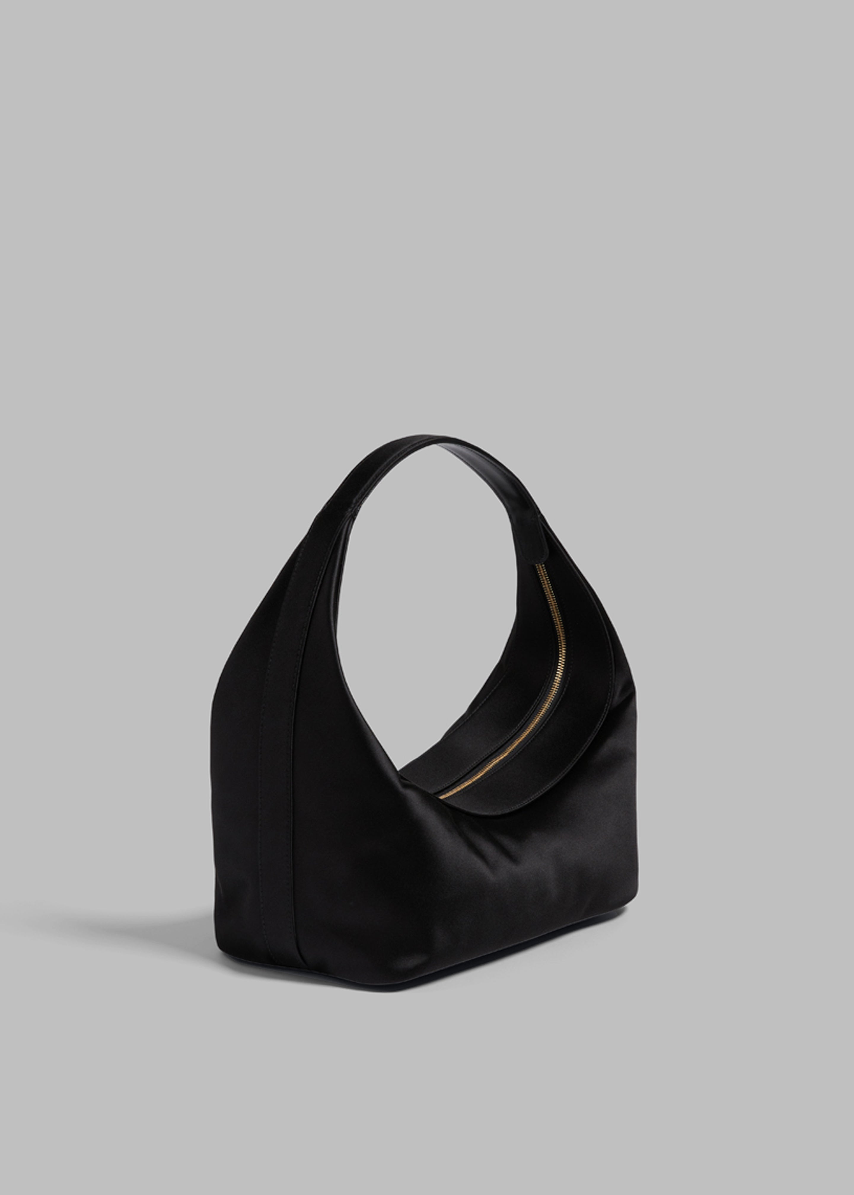 Loulou Studio Tania Satin Shoulder Bag - Black - 5