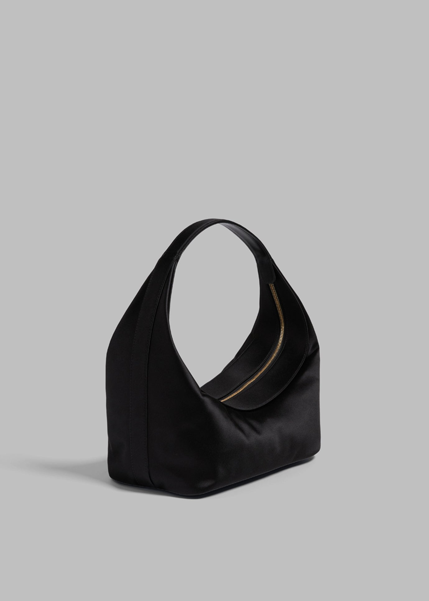 Loulou Studio Tania Satin Shoulder Bag - Black - 1