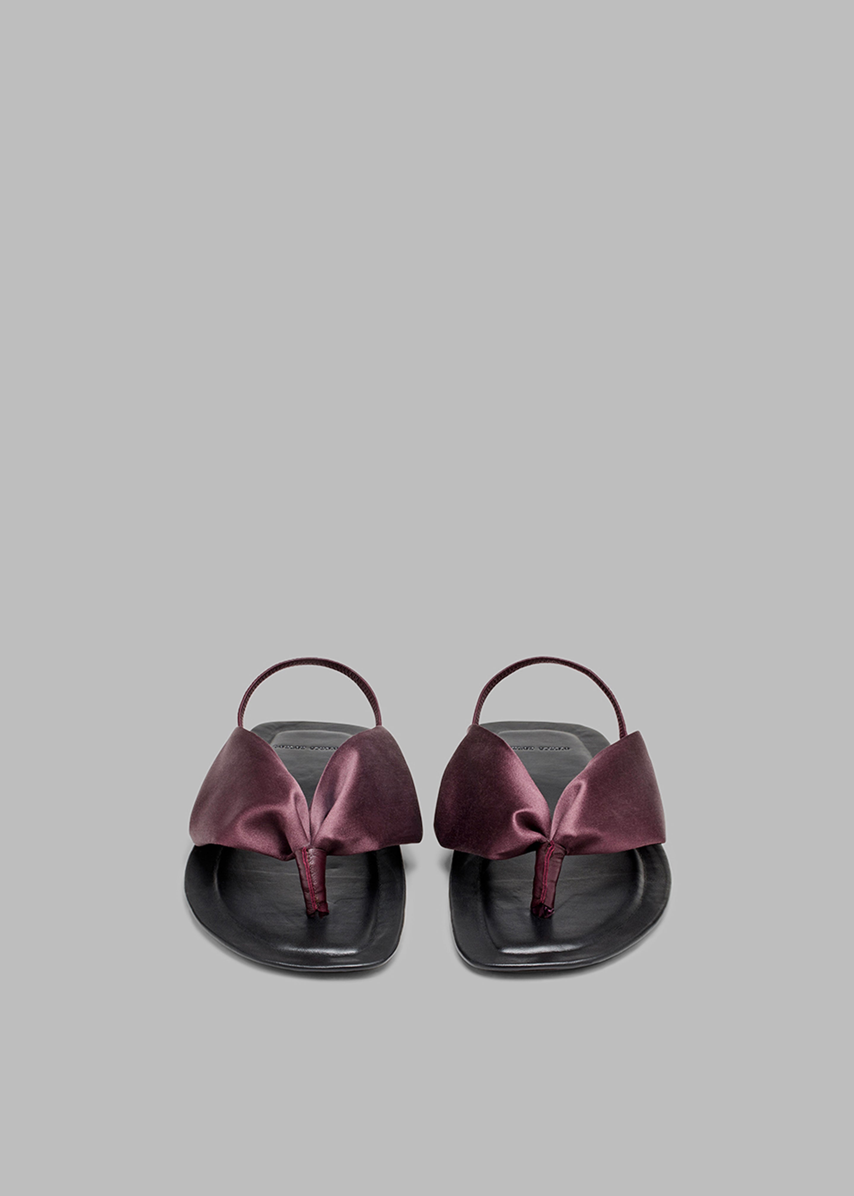 Loulou Studio Zila Slingback Flat Sandals - Midnight Bordeaux - 1