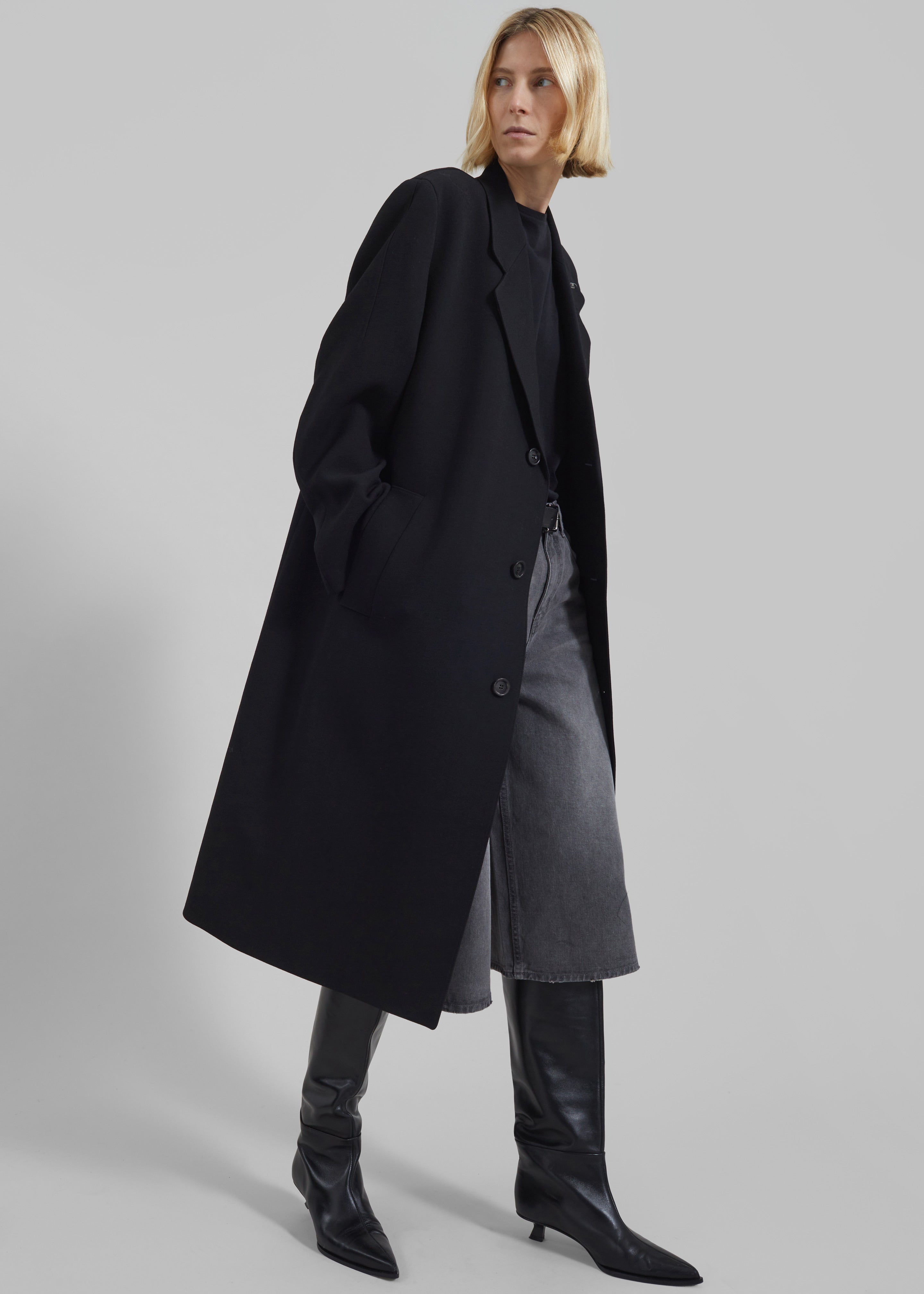 Low Classic Classic Long Coat Black