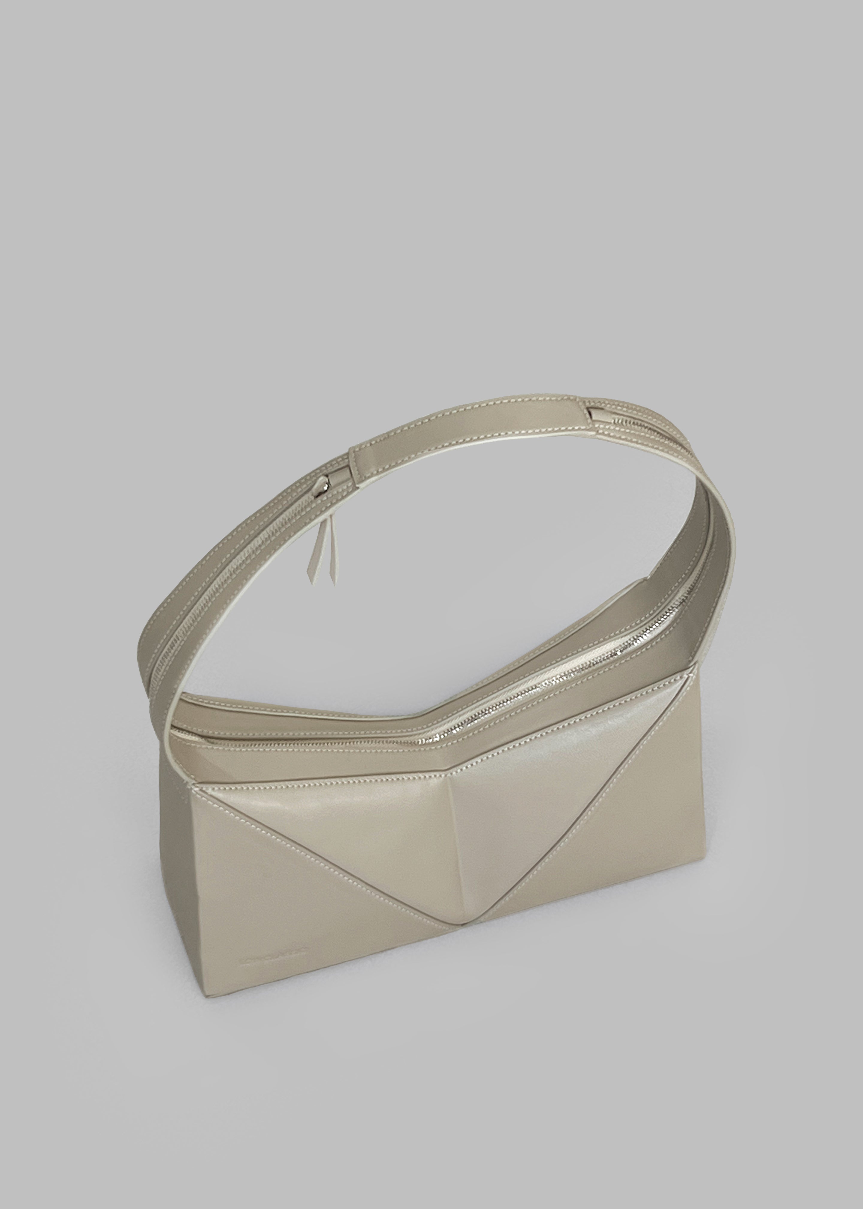 Low Classic Folded Cube Shoulder Bag - Khaki - 4