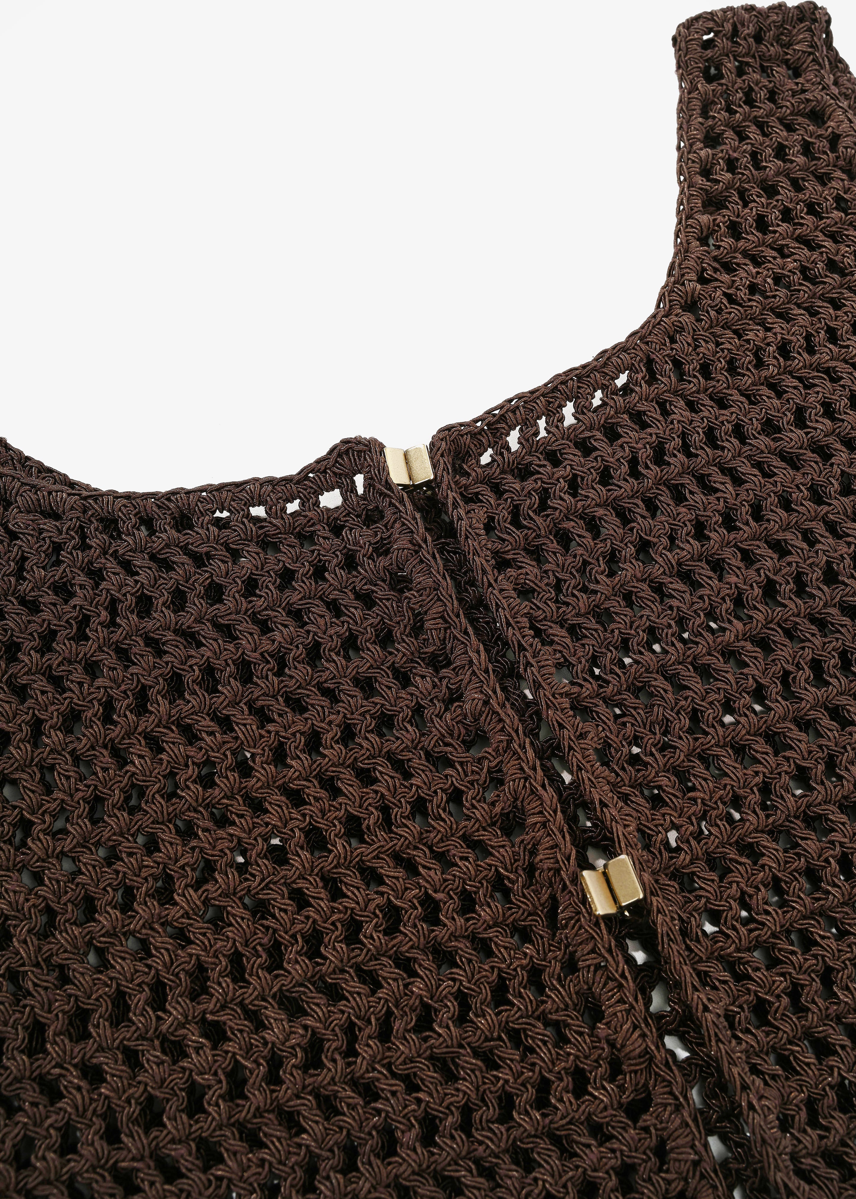 Low Classic Handmade 2-Way Knit Top - Brown - 7