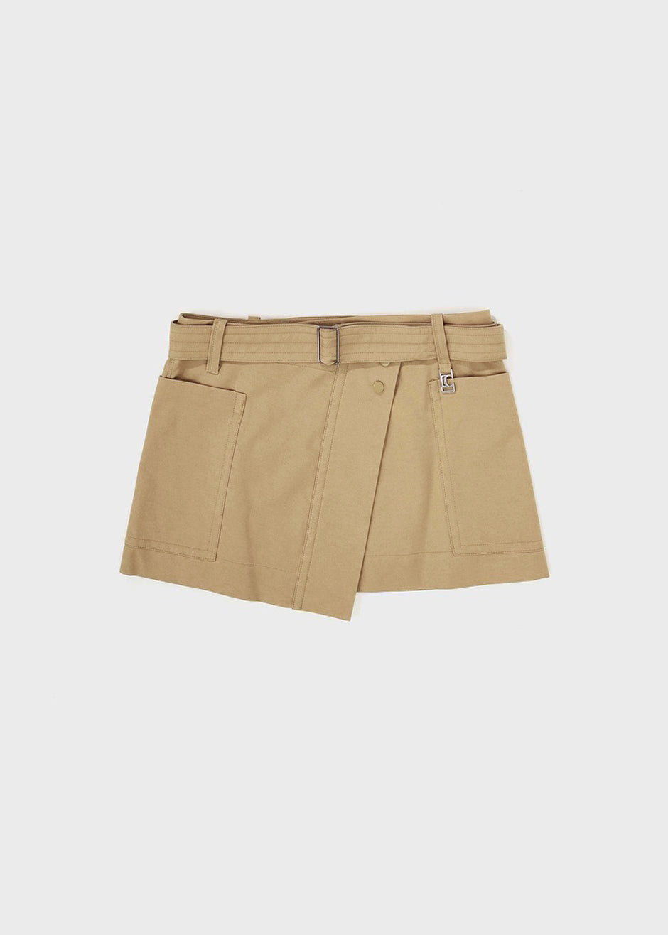 Low Classic Pocket Mini Skirt - Beige - 14