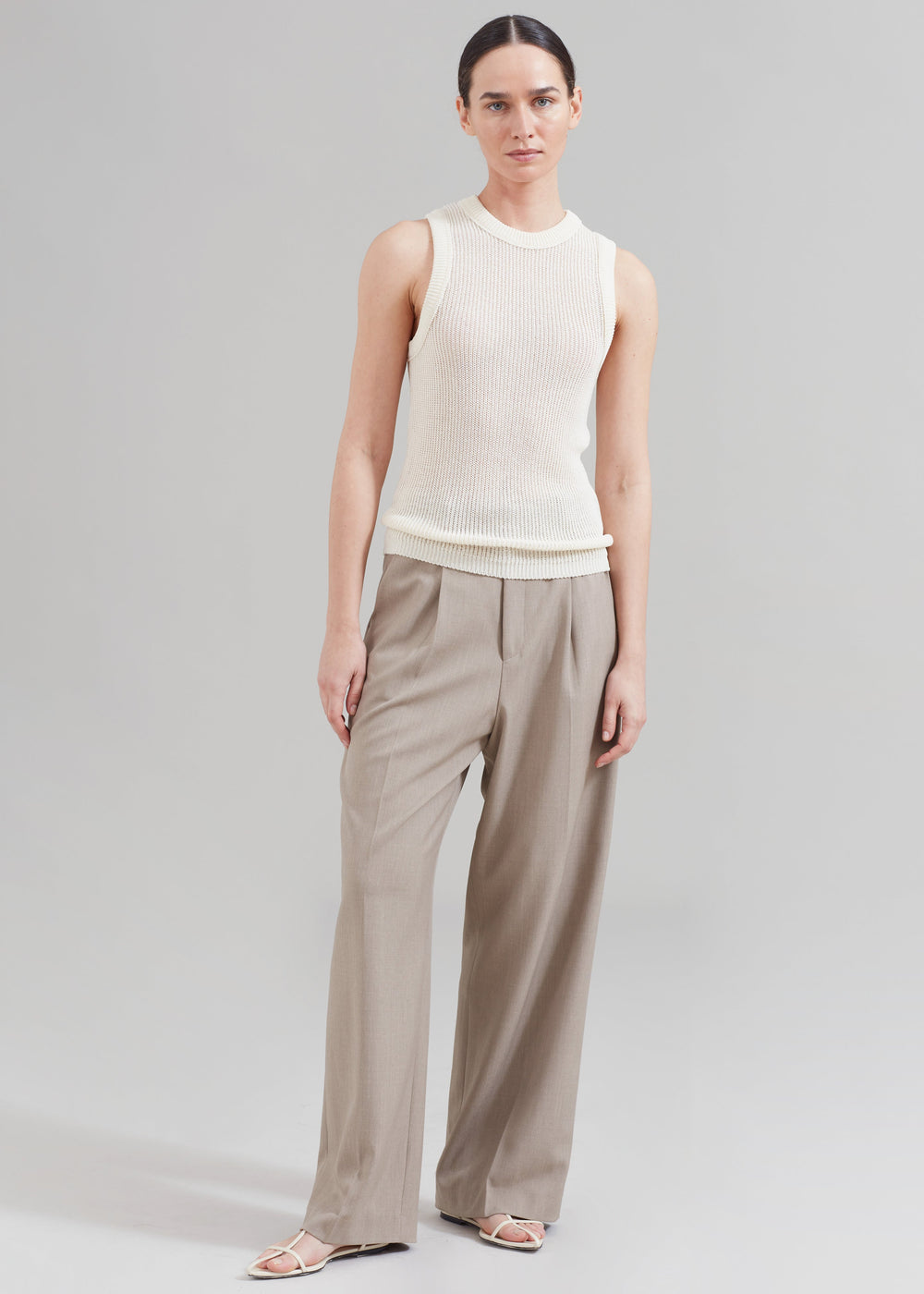 Low Classic Resort Sleeveless Top - Cream - 1