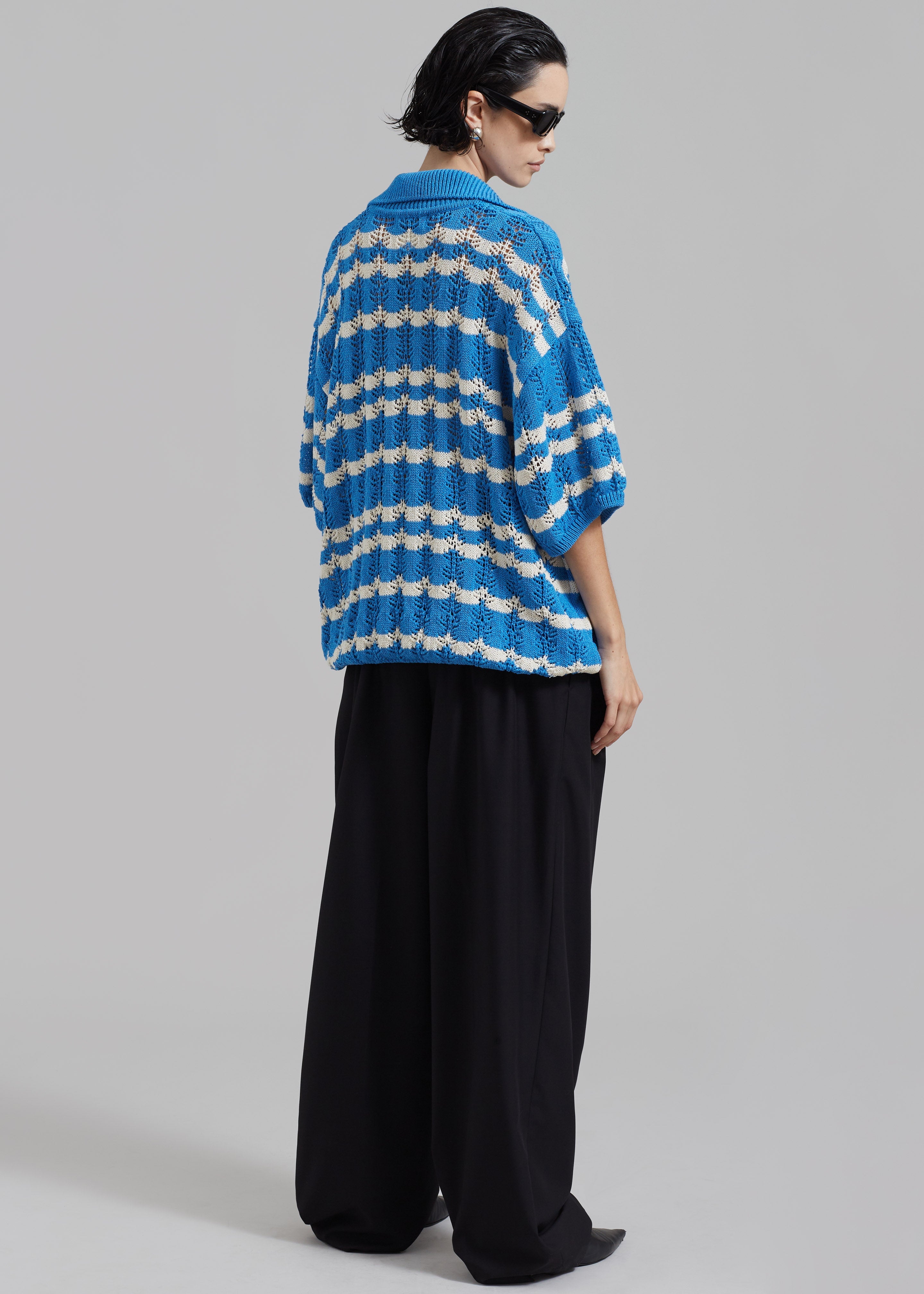 Lucca Knitted Top - Blue - 9