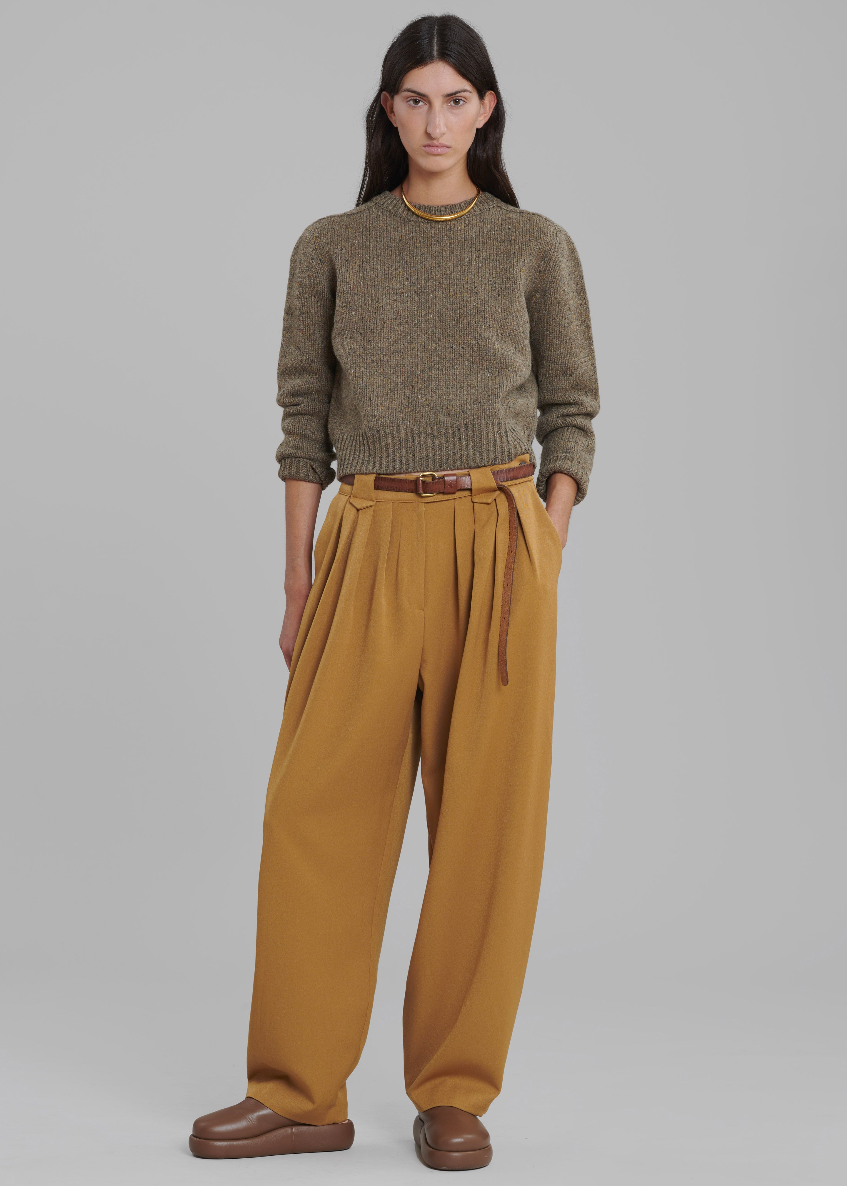 Luce Pleated Pants - Ginger - 1