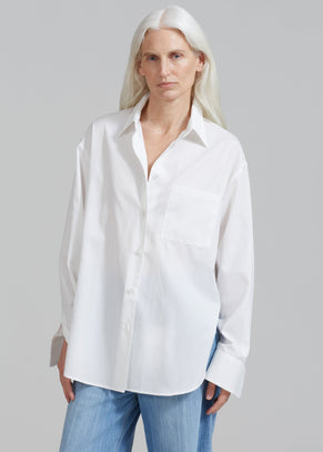 Lui White Shirt - White Stripe