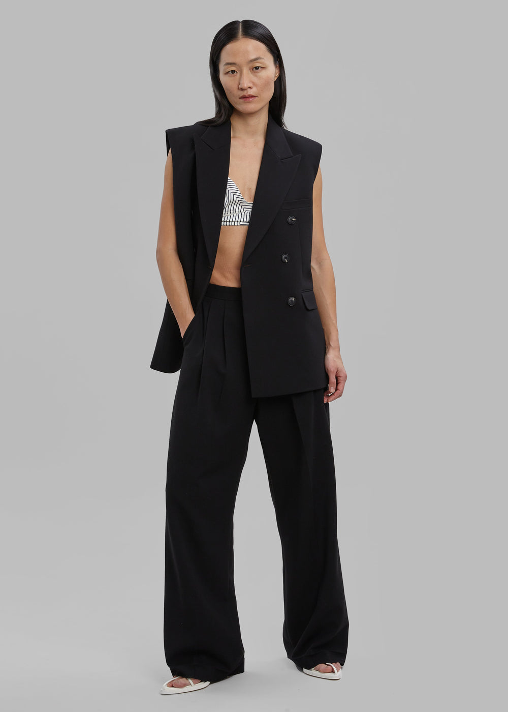 Luxor Pintuck Trousers - Black