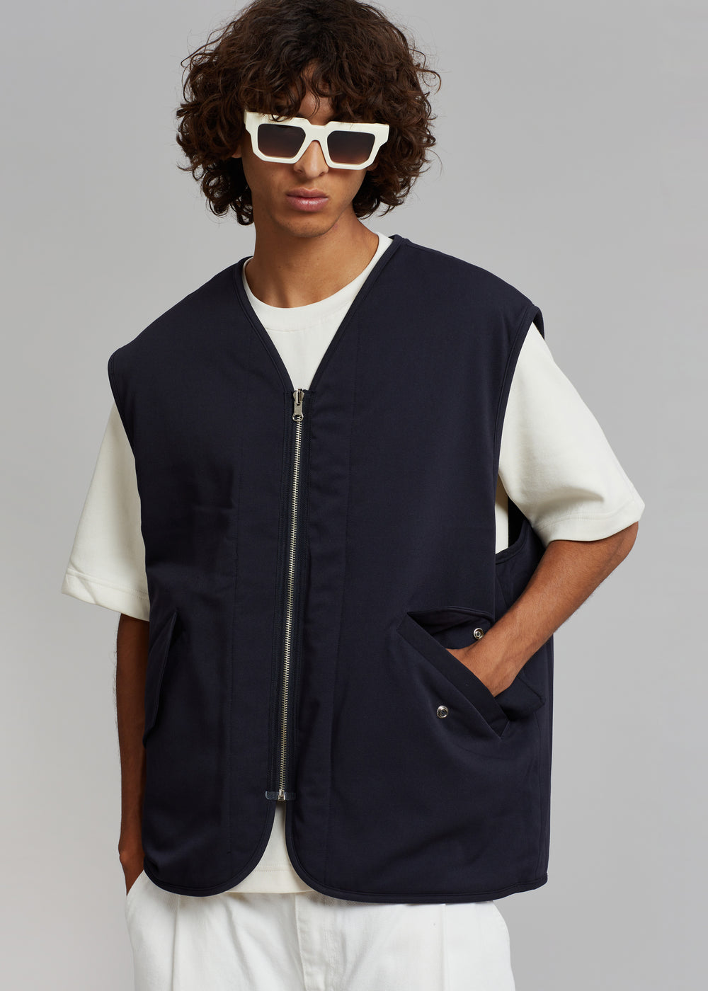 Lant Reversible Vest - Navy