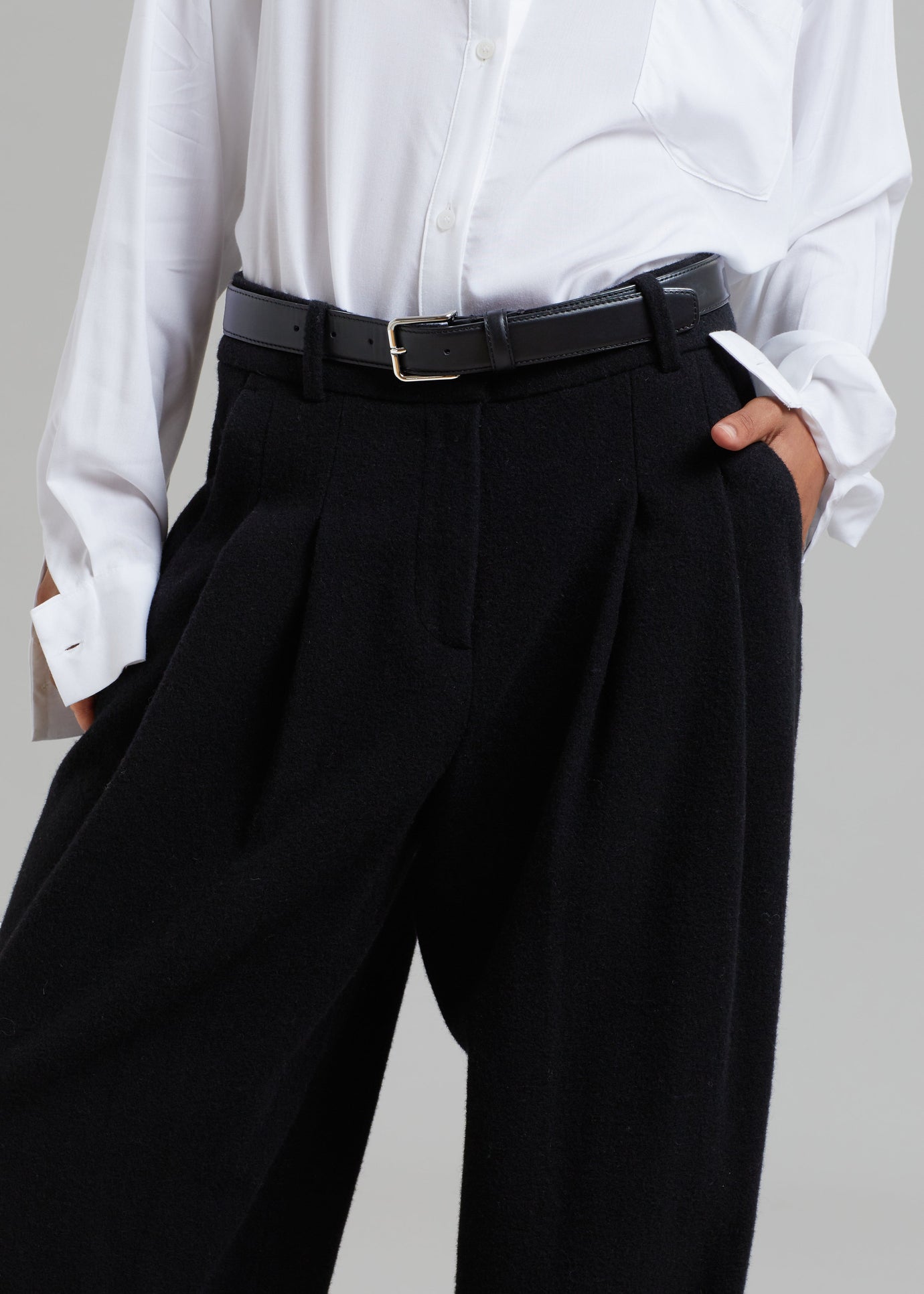 Layton Wool Suit Pants - Black - 1