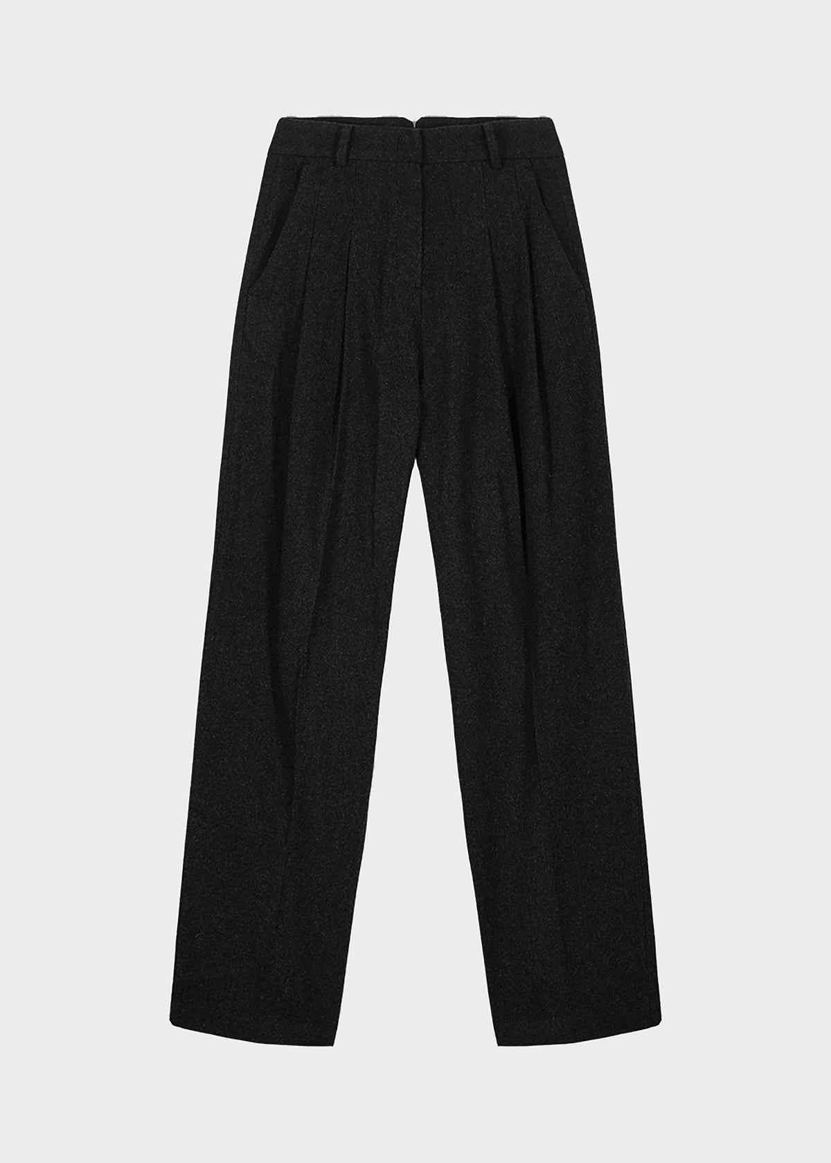 Layton Wool Suit Pants - Dark Grey Melange - 9