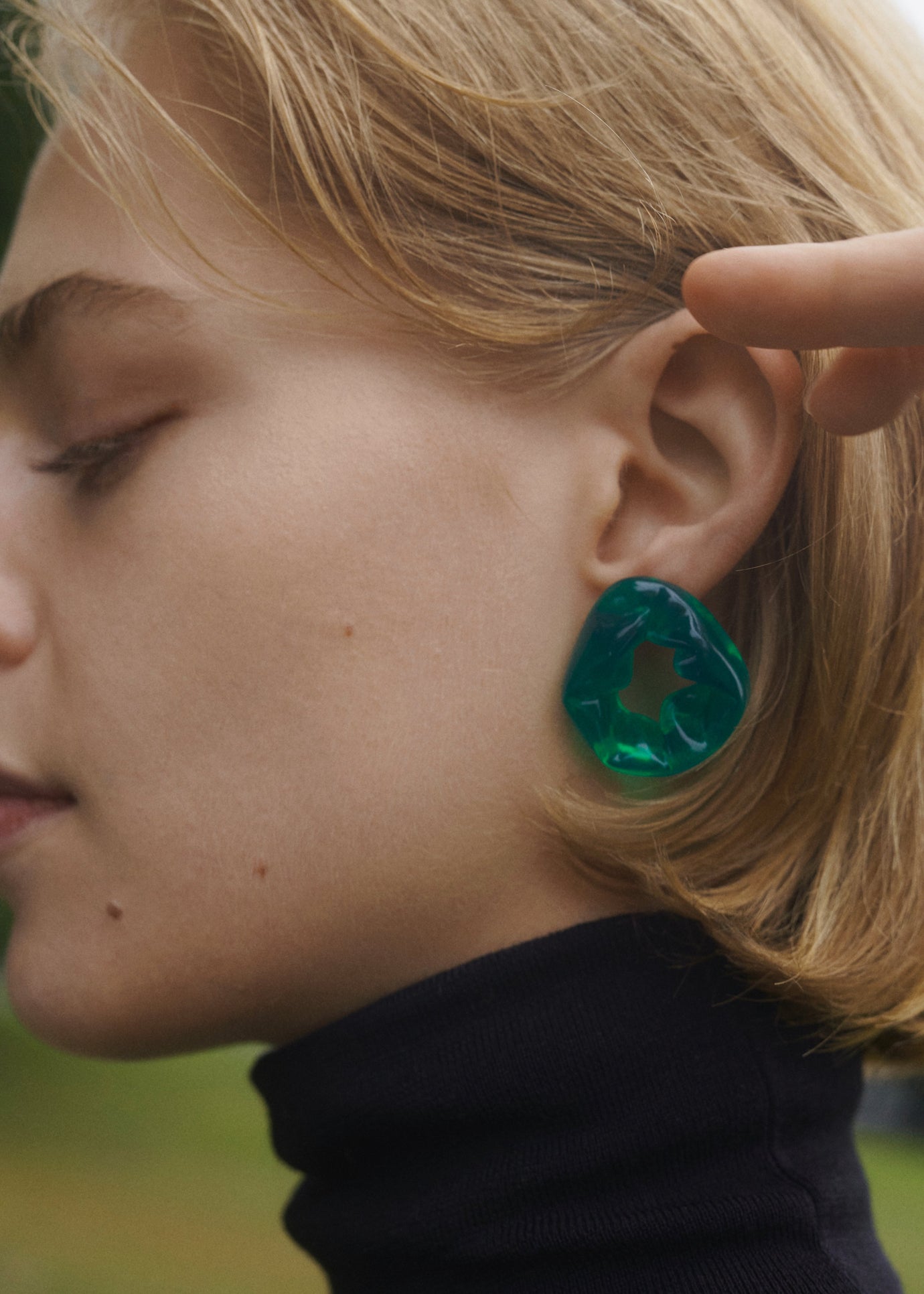 Completedworks Scrunch Bio-Resin Earrings - Green - 1