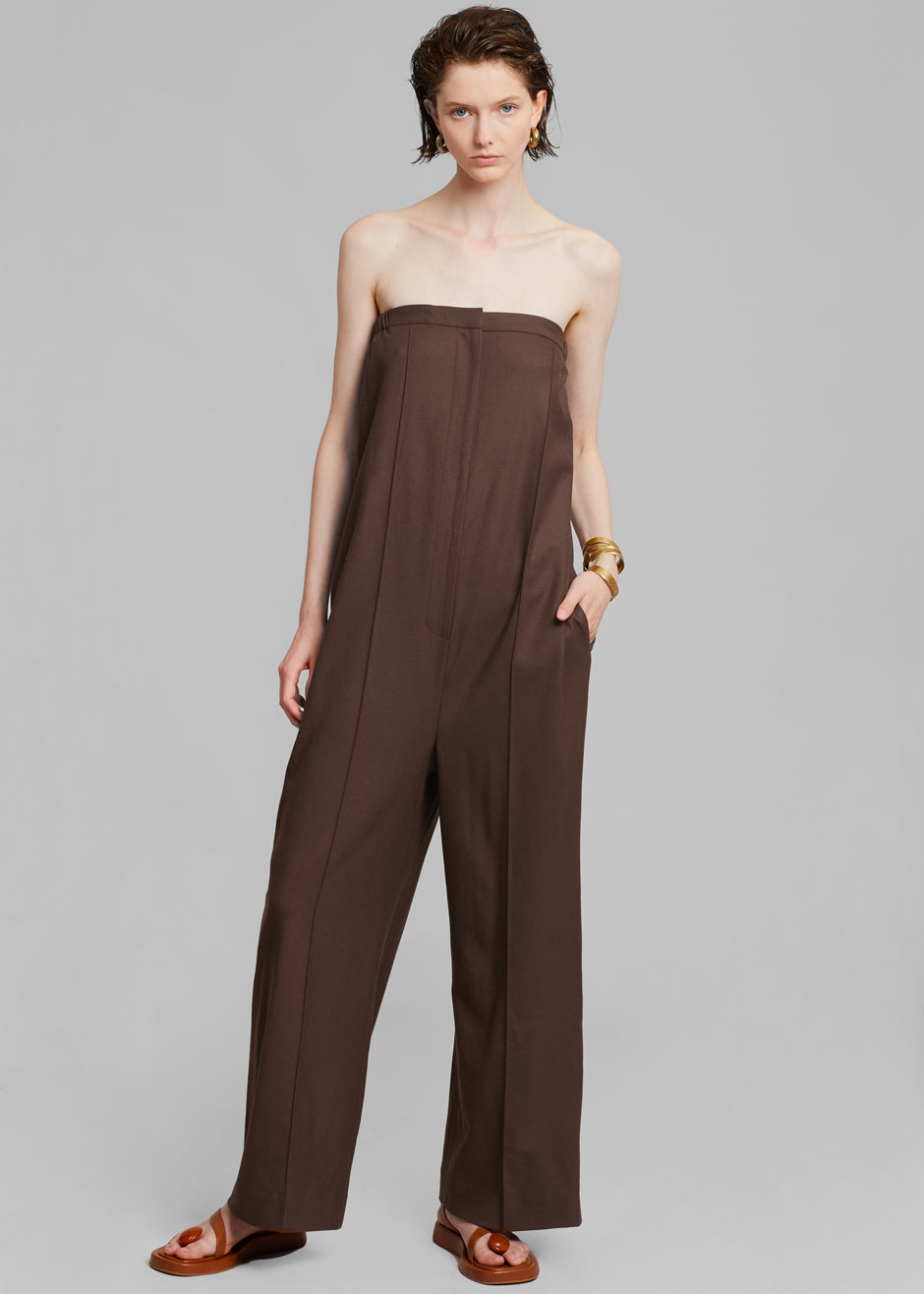Loulou Studio Mellal Jumpsuit - Choco - 4