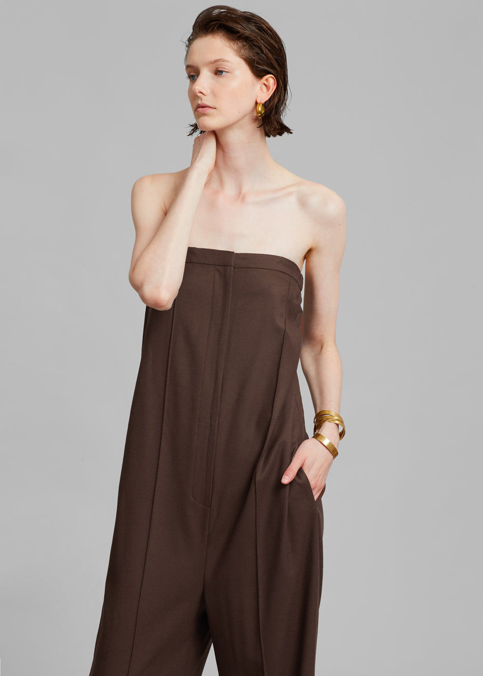 Loulou Studio Mellal Jumpsuit - Choco - 1