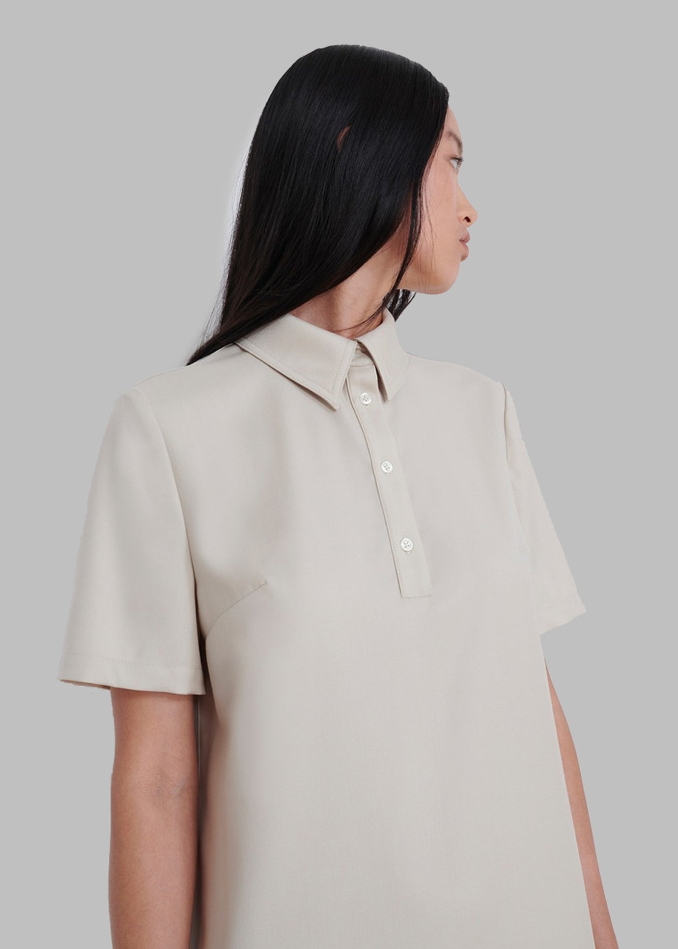 Loulou Studio Bira Polo Shirt Dress - Beige - 1