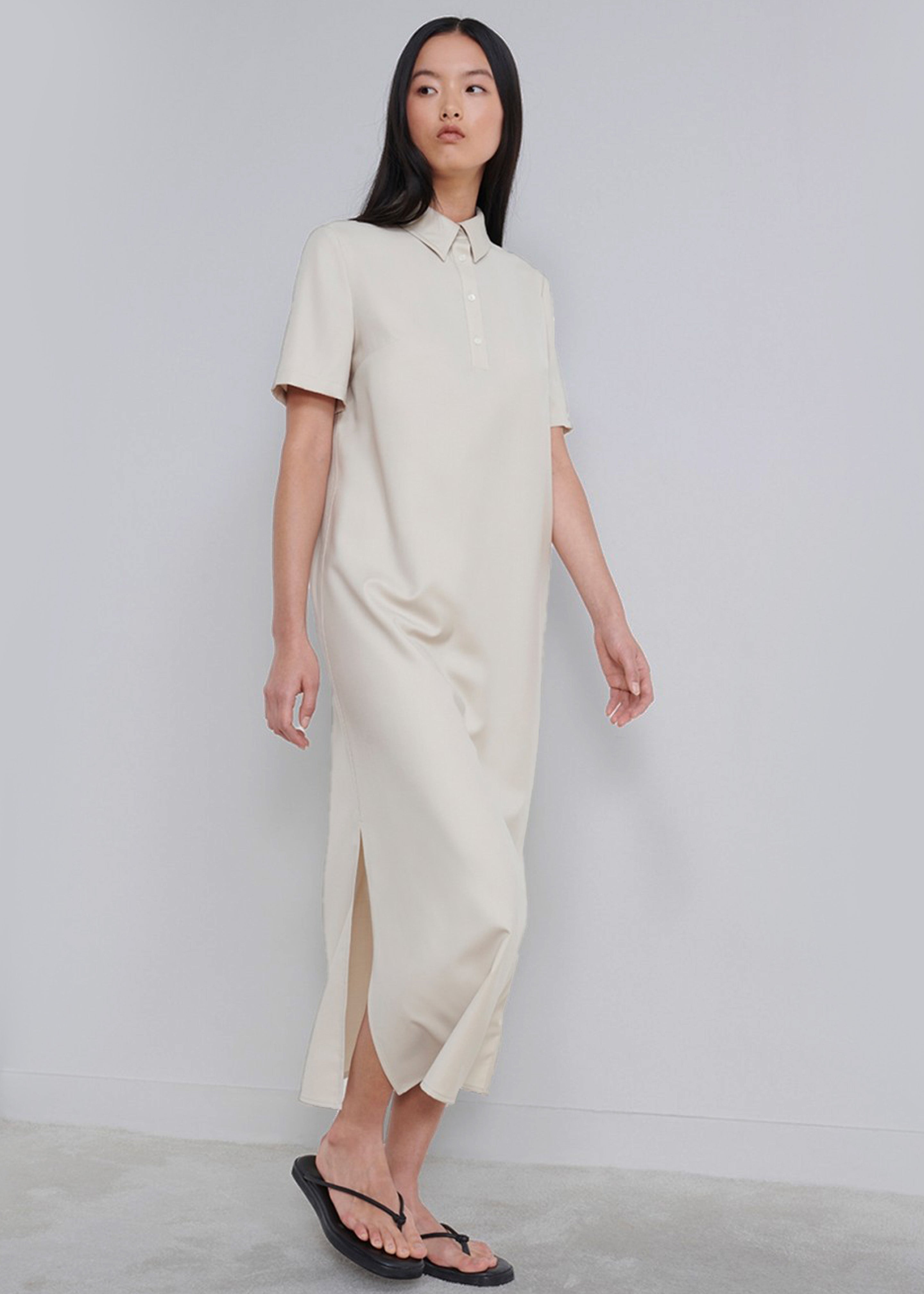 Loulou Studio Bira Polo Shirt Dress - Beige - 7