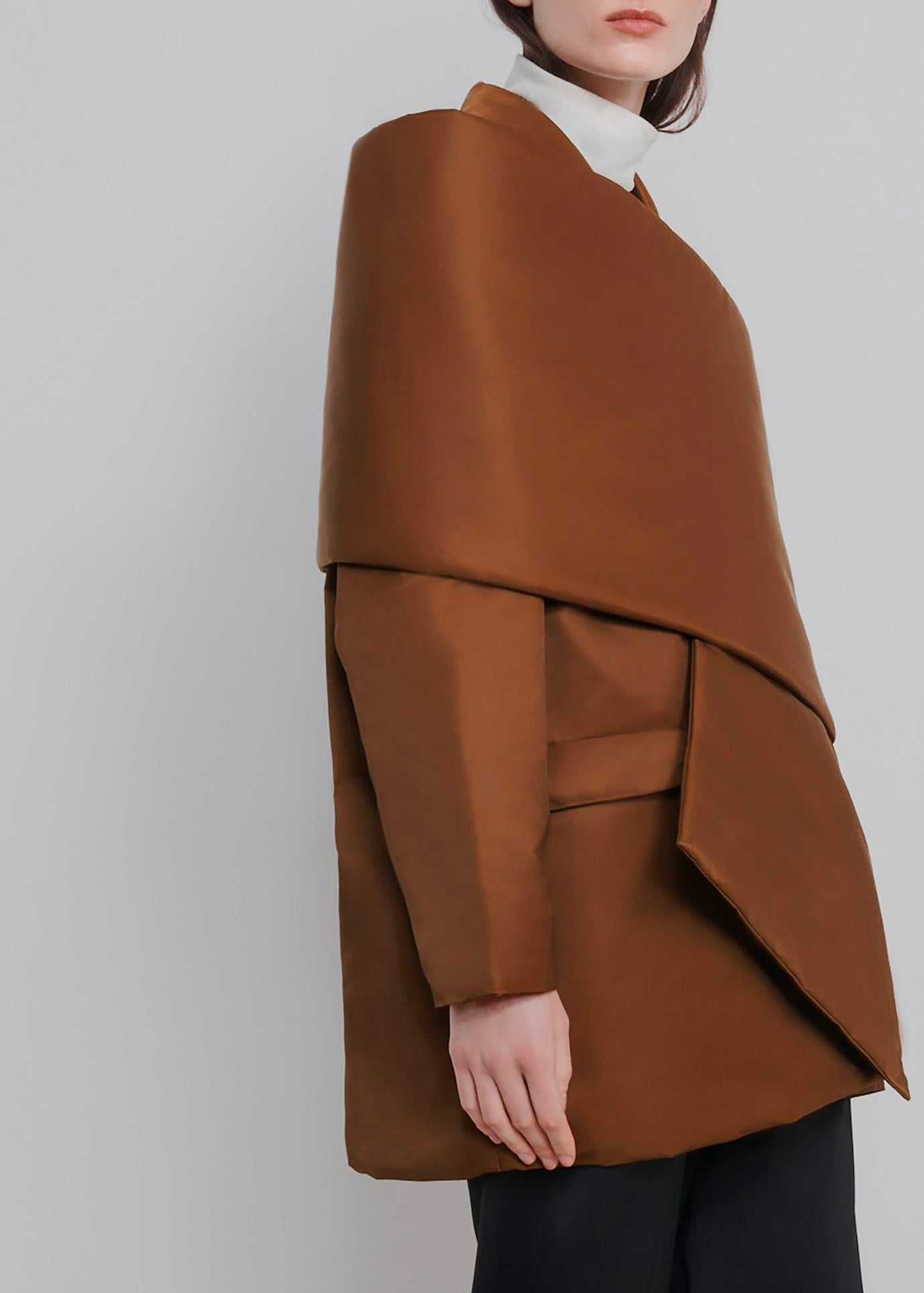 Loulou Studio Dorotea Padded Scarf - Choco - 1