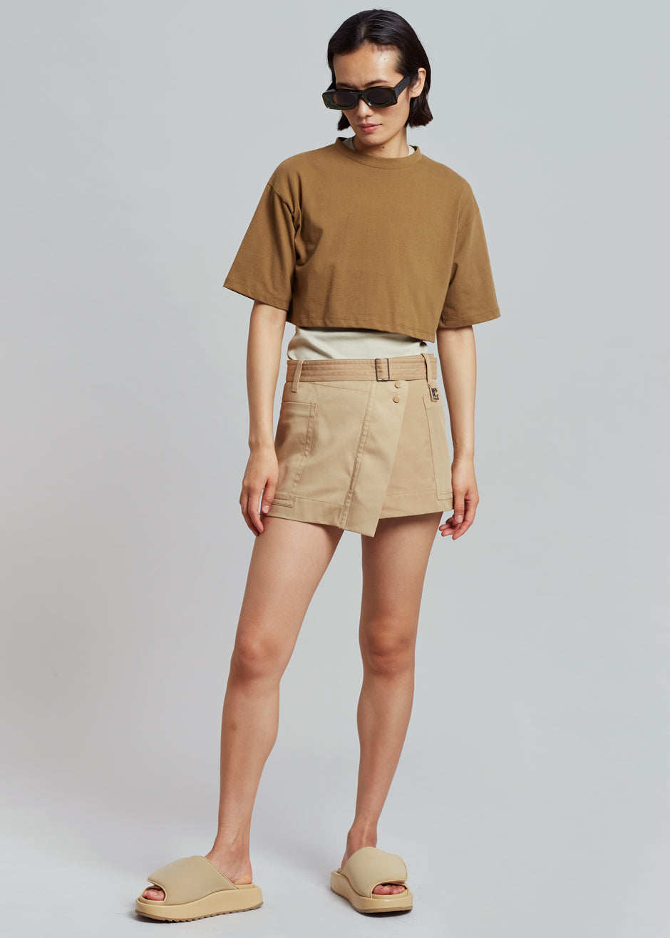 Low Classic Pocket Mini Skirt - Beige - 1