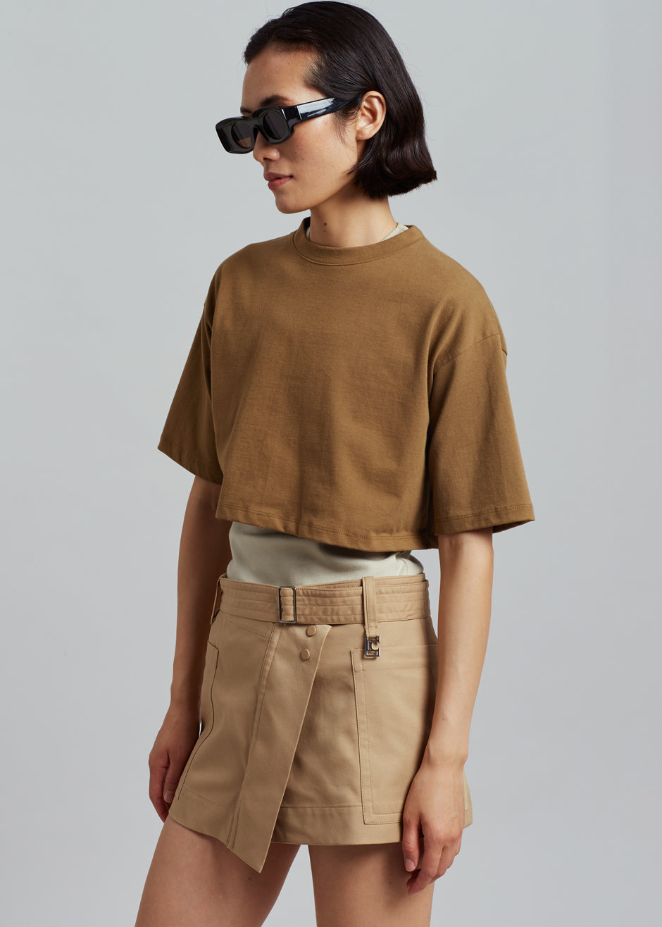 Low Classic Pocket Mini Skirt - Beige - 1