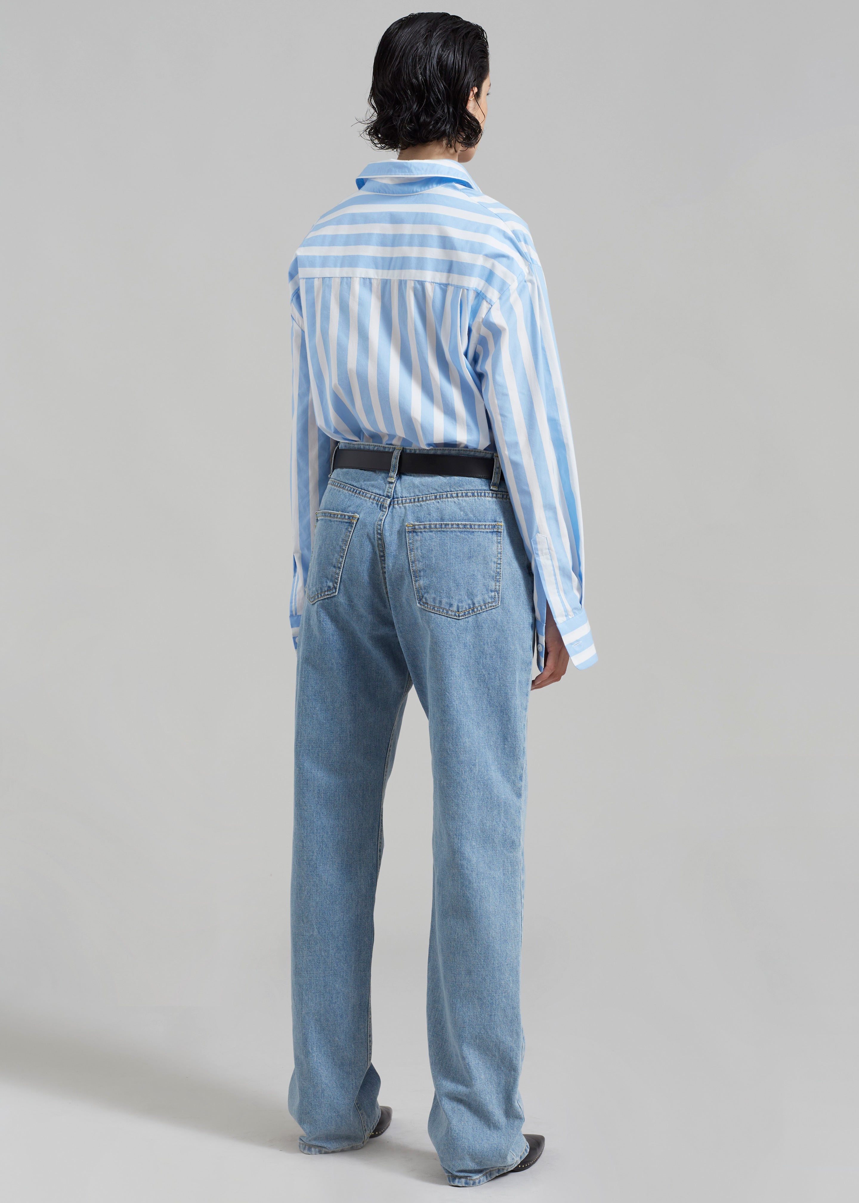 Lui Wide Stripe Shirt - Blue - 10